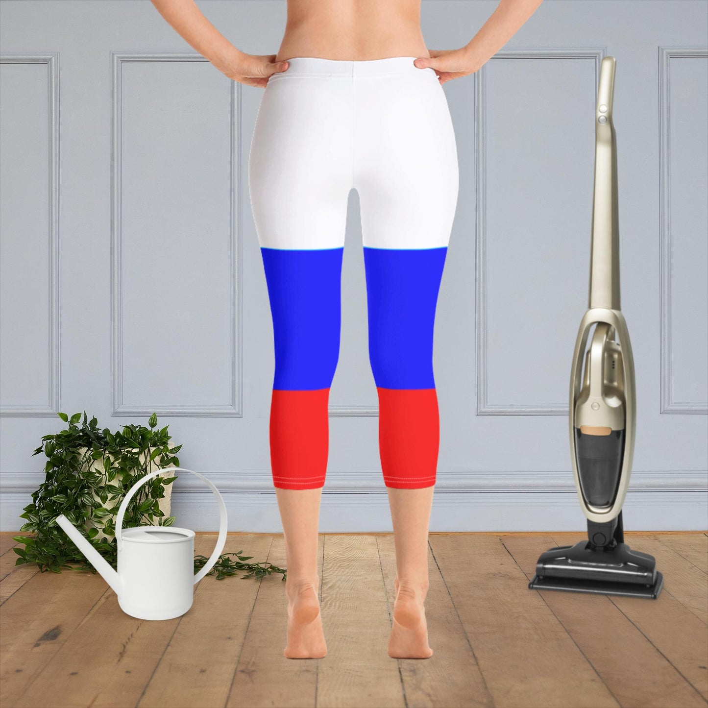 Capri-Leggings in Farben der Russischen Flagge