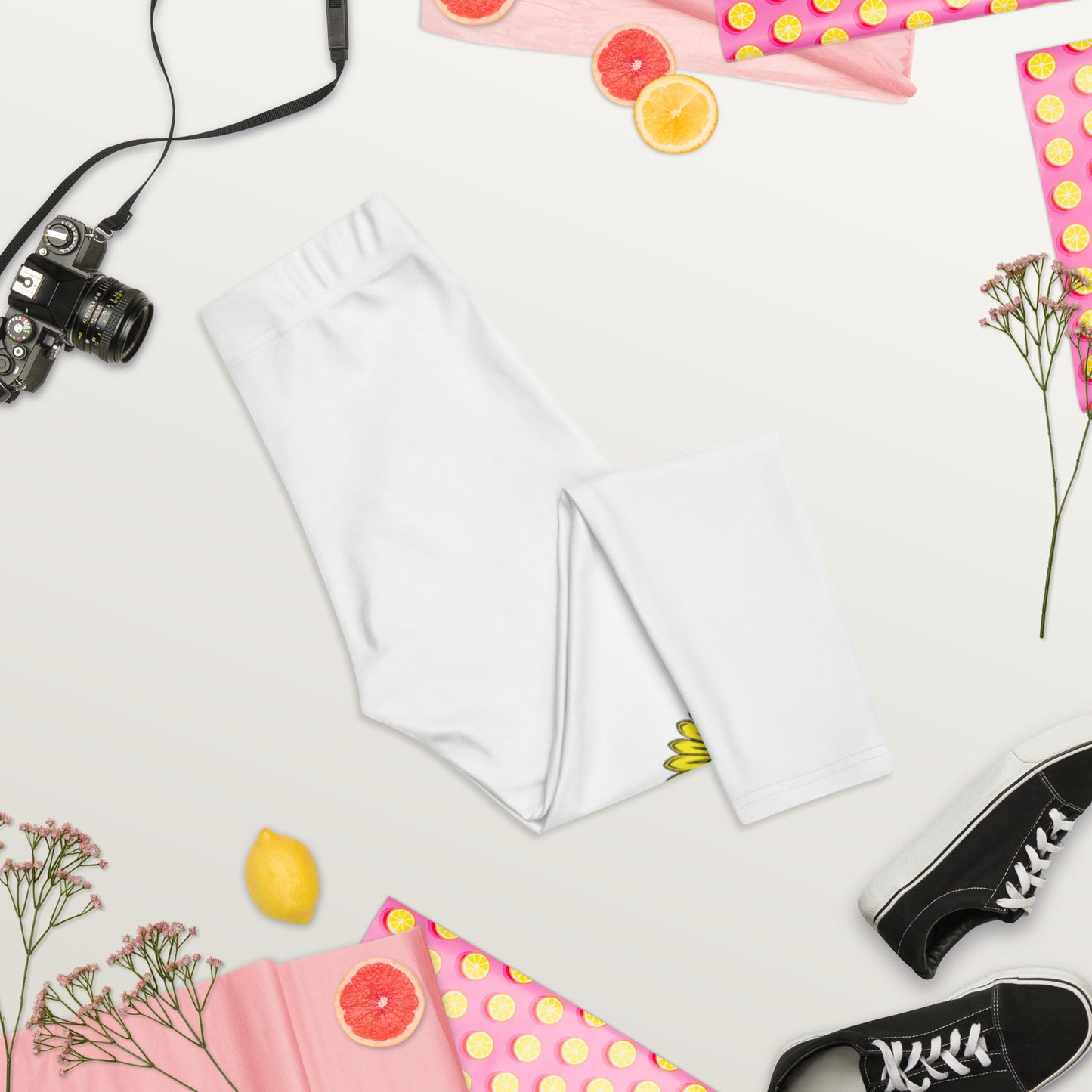 Capri-Leggings mit Russland-Wappen in weiß