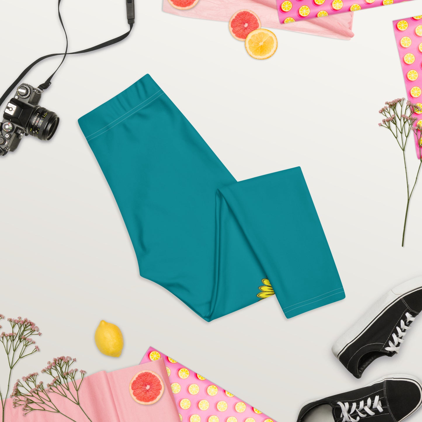 Capri-Leggings mit Russland-Wappen in türkis