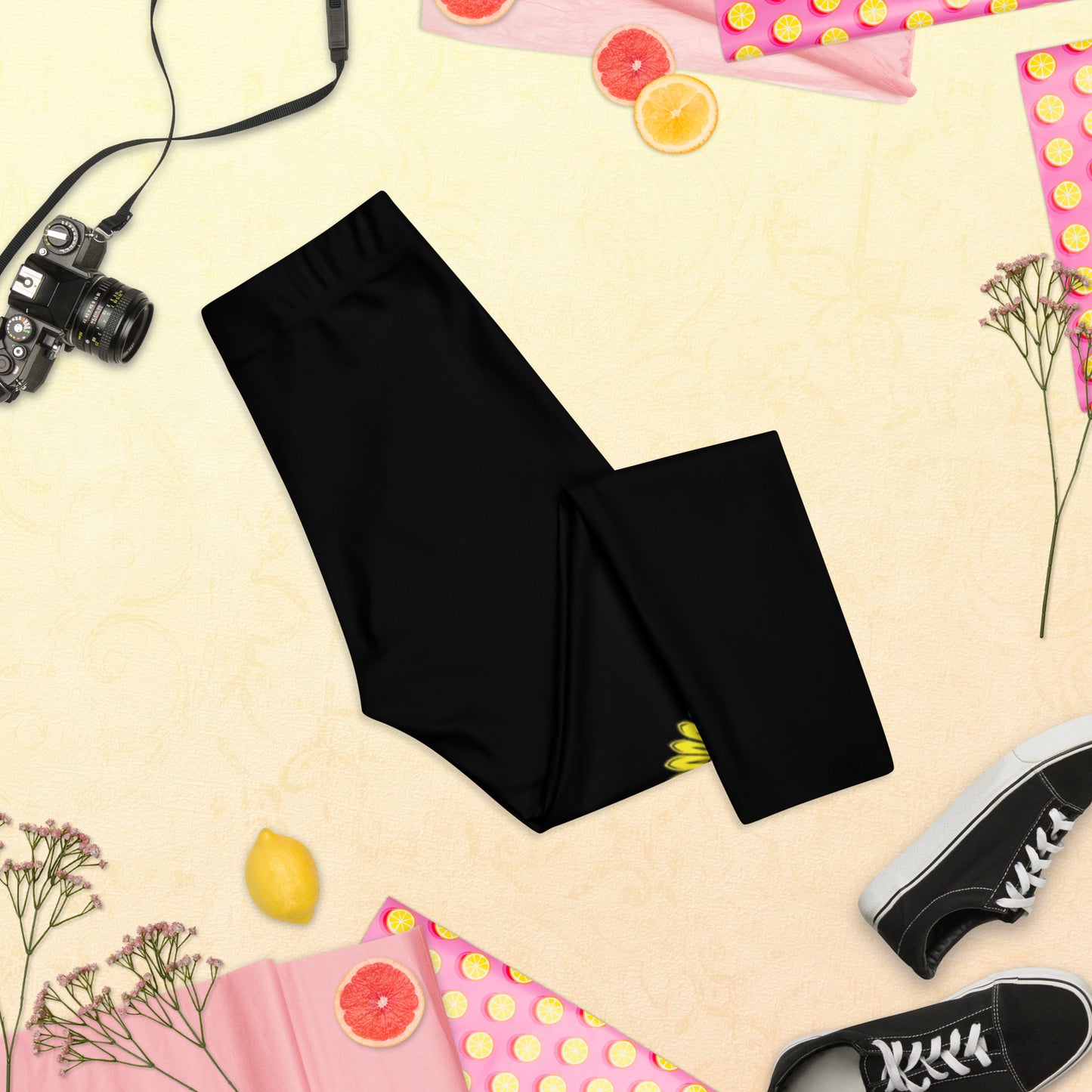 Capri-Leggings mit Russland Wappen schwarz