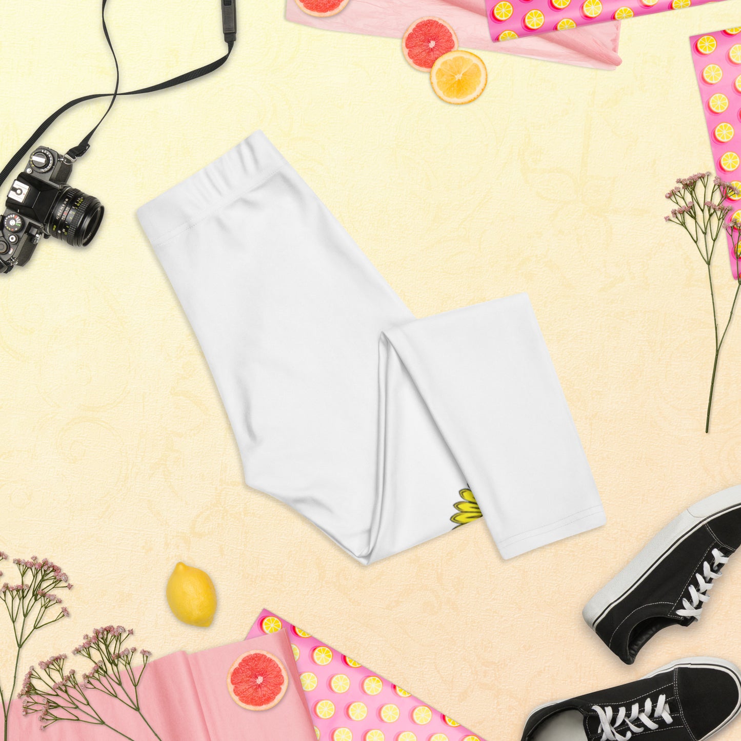 Capri-Leggings mit Russland-Wappen in weiß