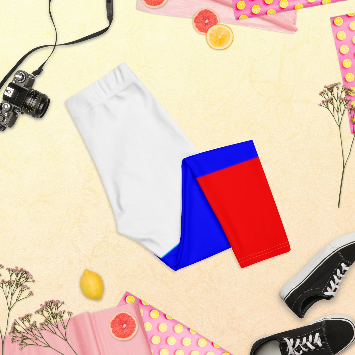 Capri-Leggings in Farben der Russischen Flagge