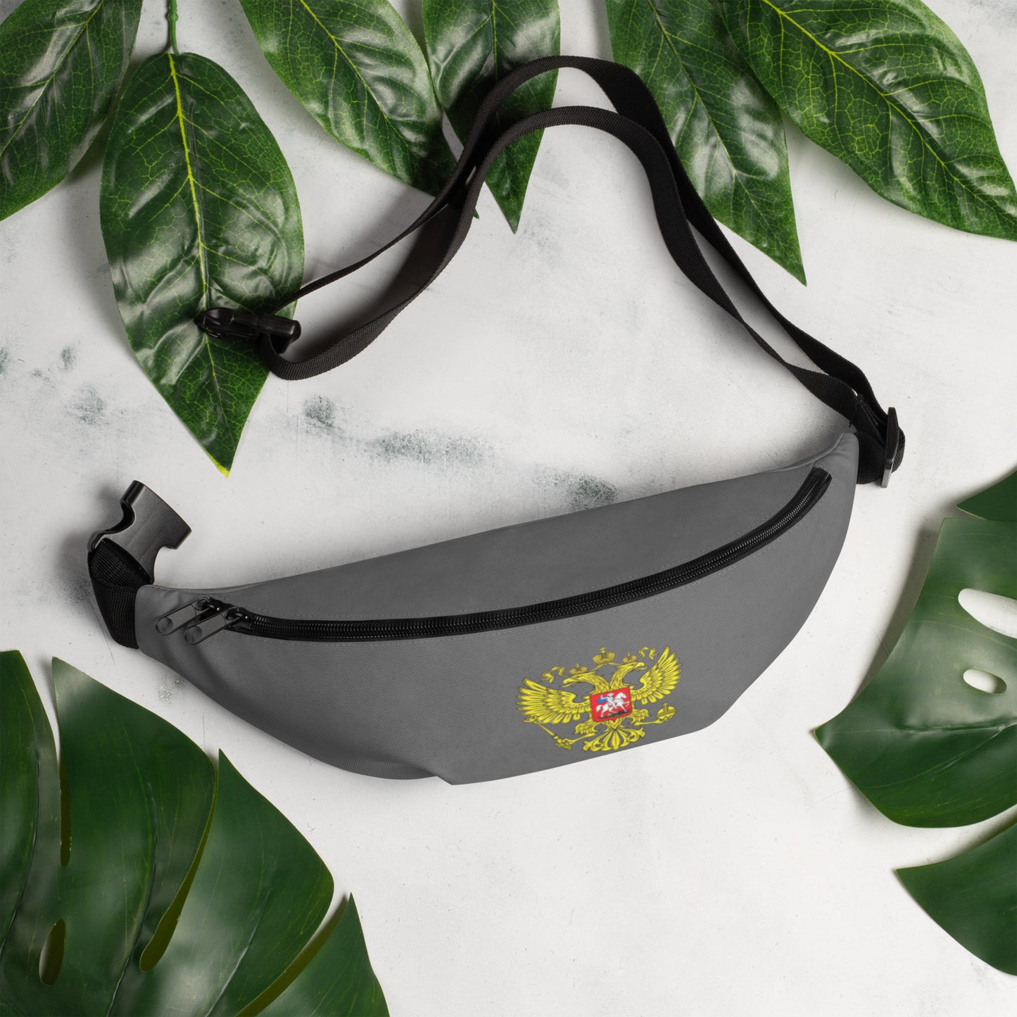 Gürteltasche mit Russland-Wappen in grau
