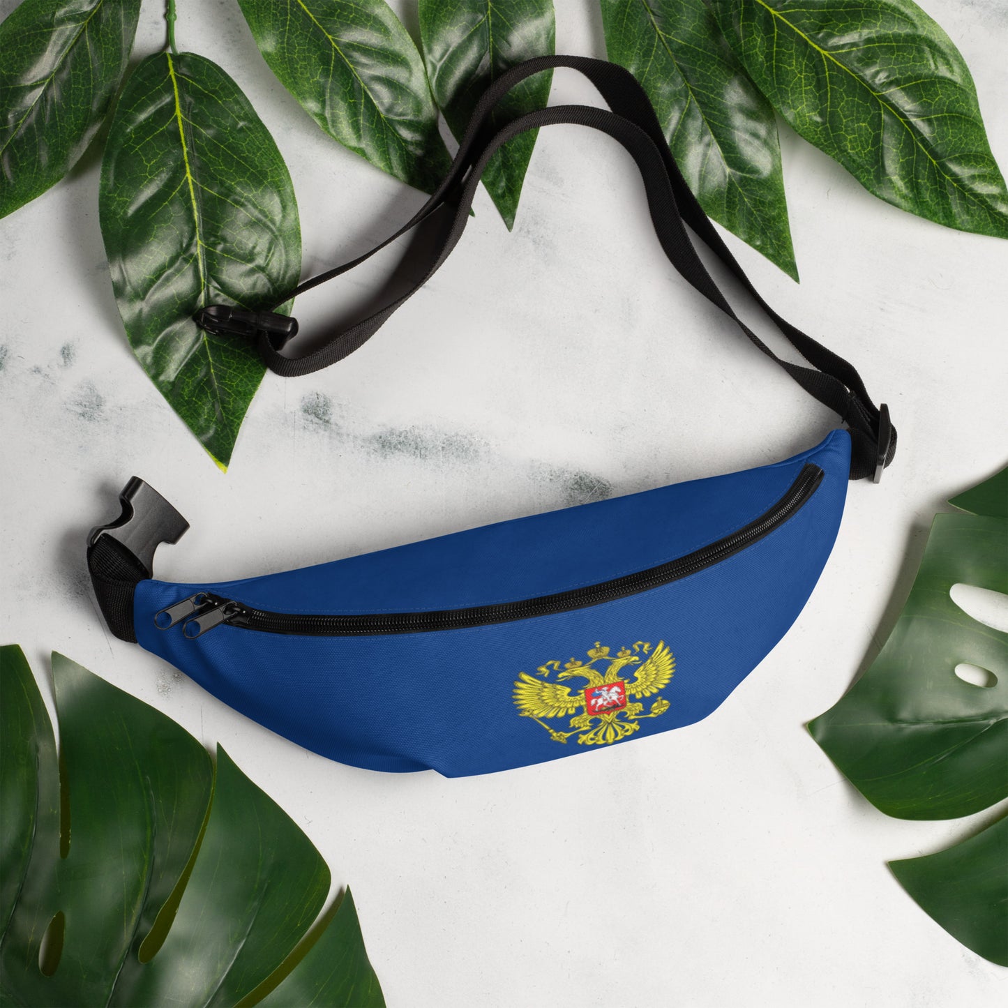Gürteltasche mit Russland-Wappen in blau