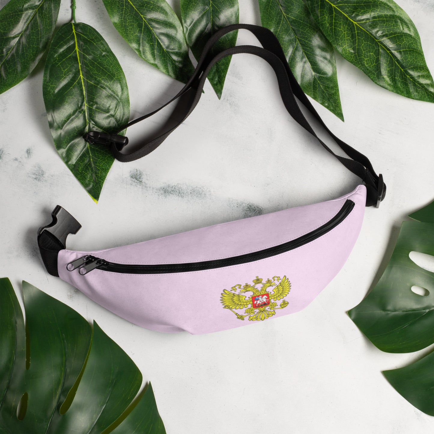 Gürteltasche mit Russland-Wappen in rosa