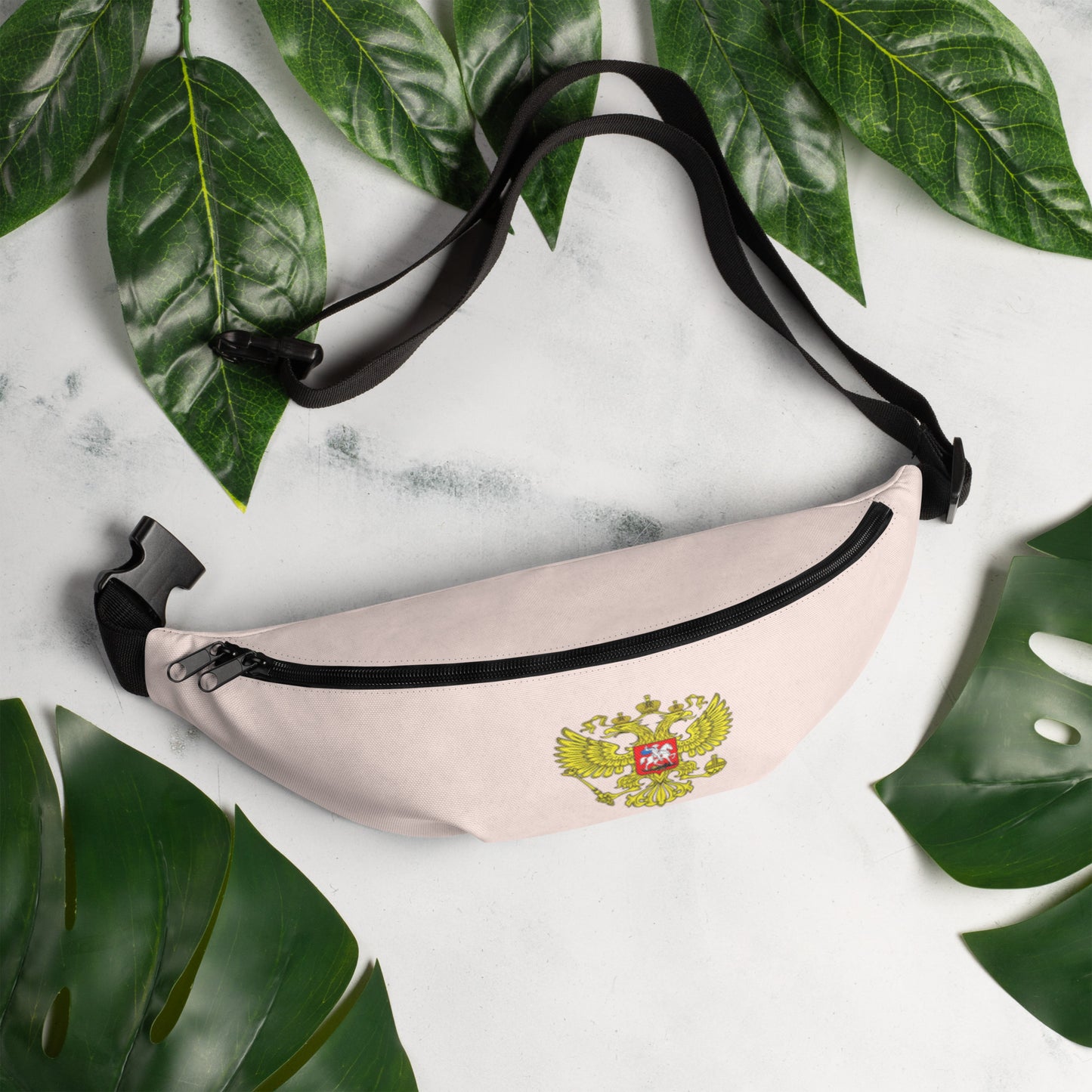 Gürteltasche mit Russland-Wappen in wisp pink