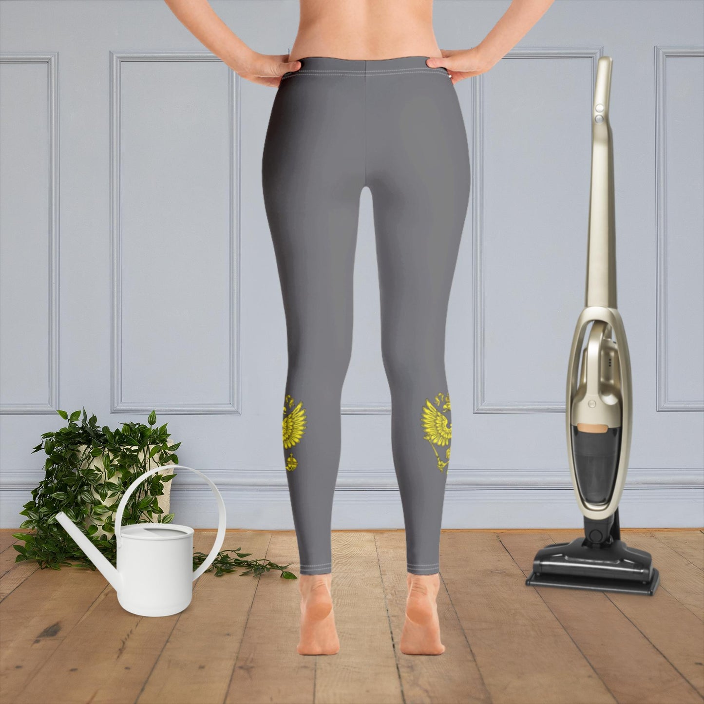 Leggings mit Russland-Wappen in grau
