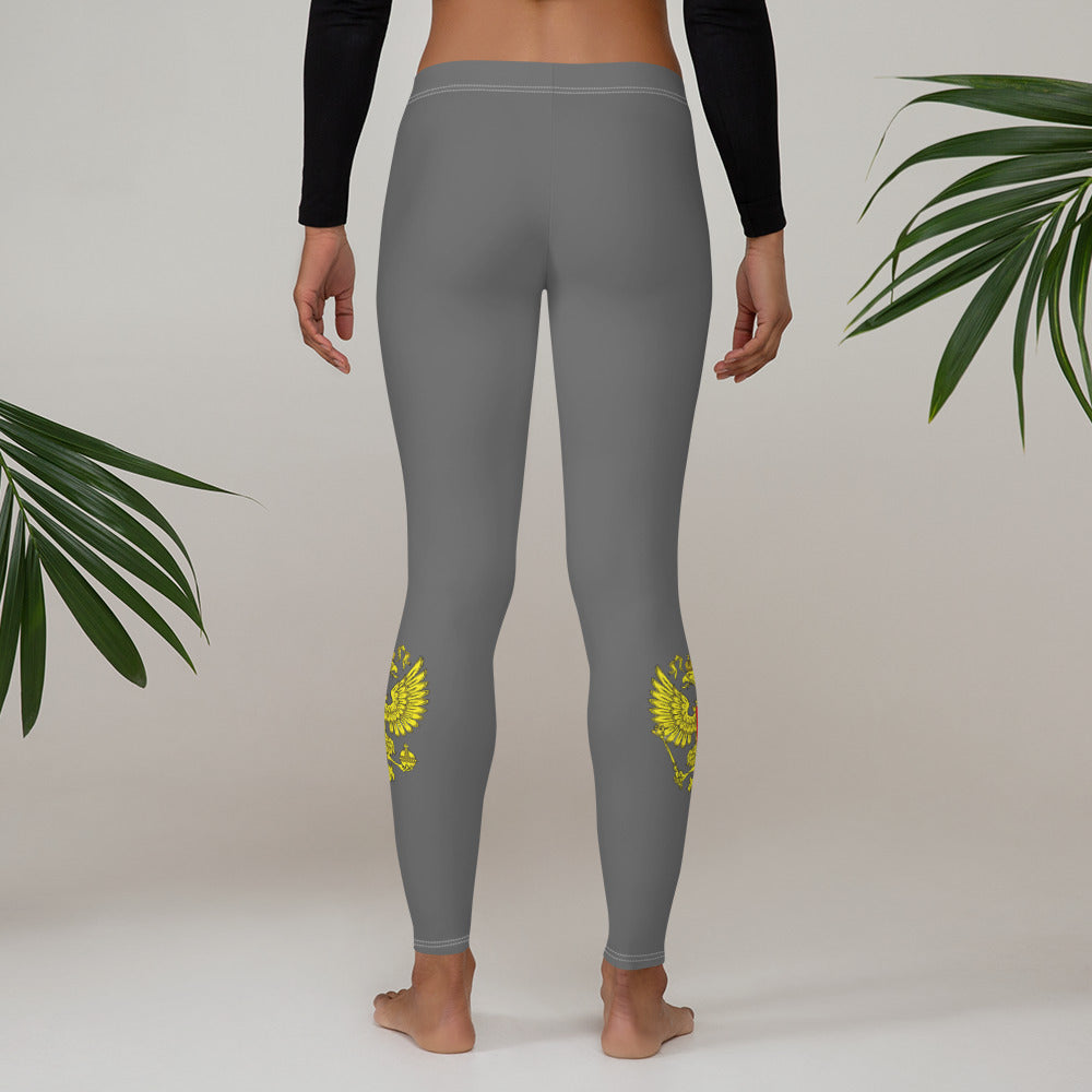 Leggings mit Russland-Wappen in grau