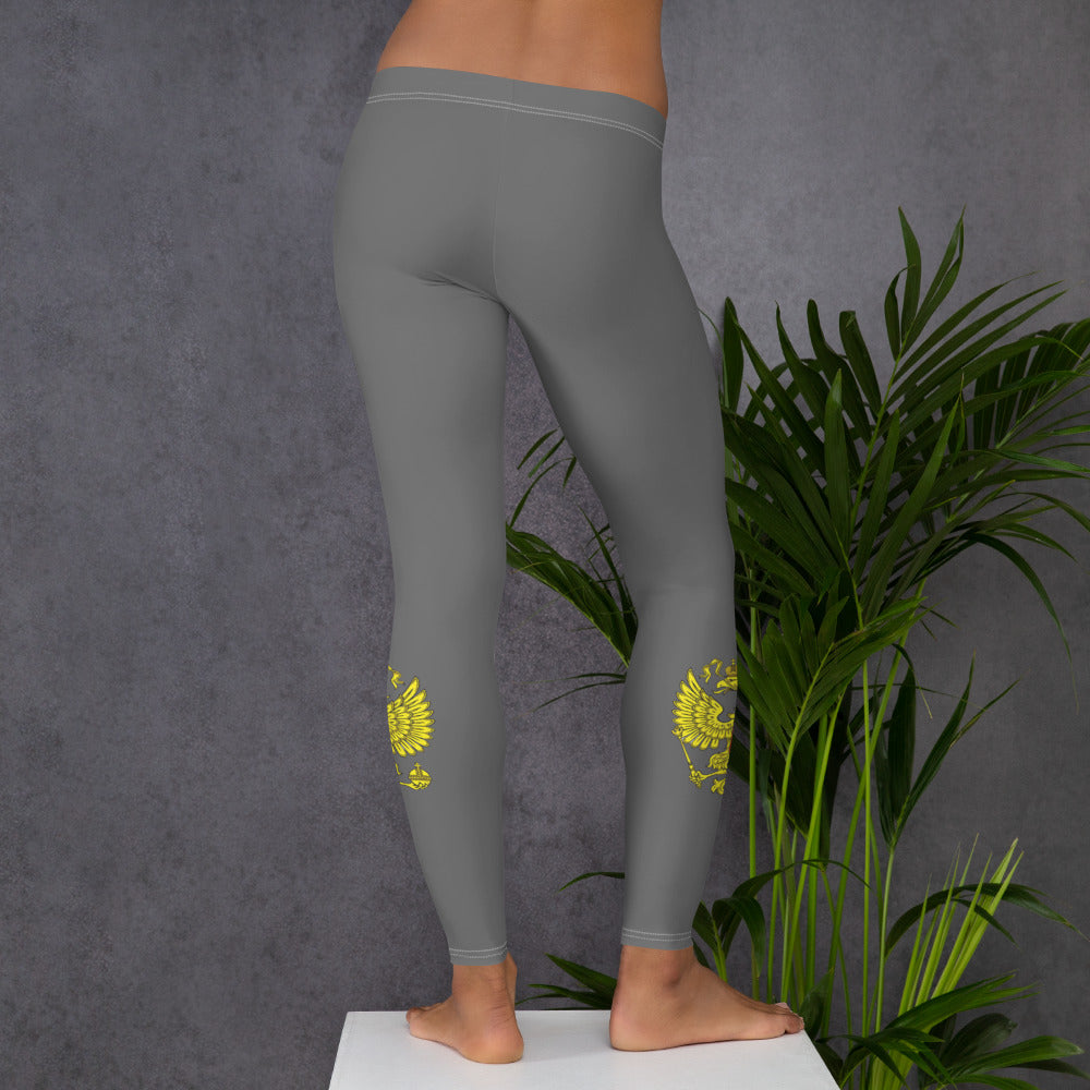 Leggings mit Russland-Wappen in grau