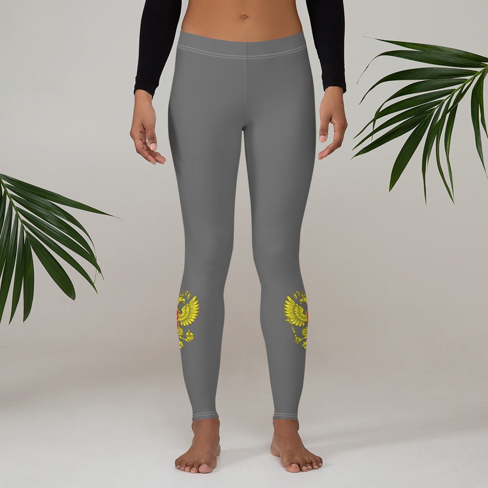 Leggings mit Russland-Wappen in grau