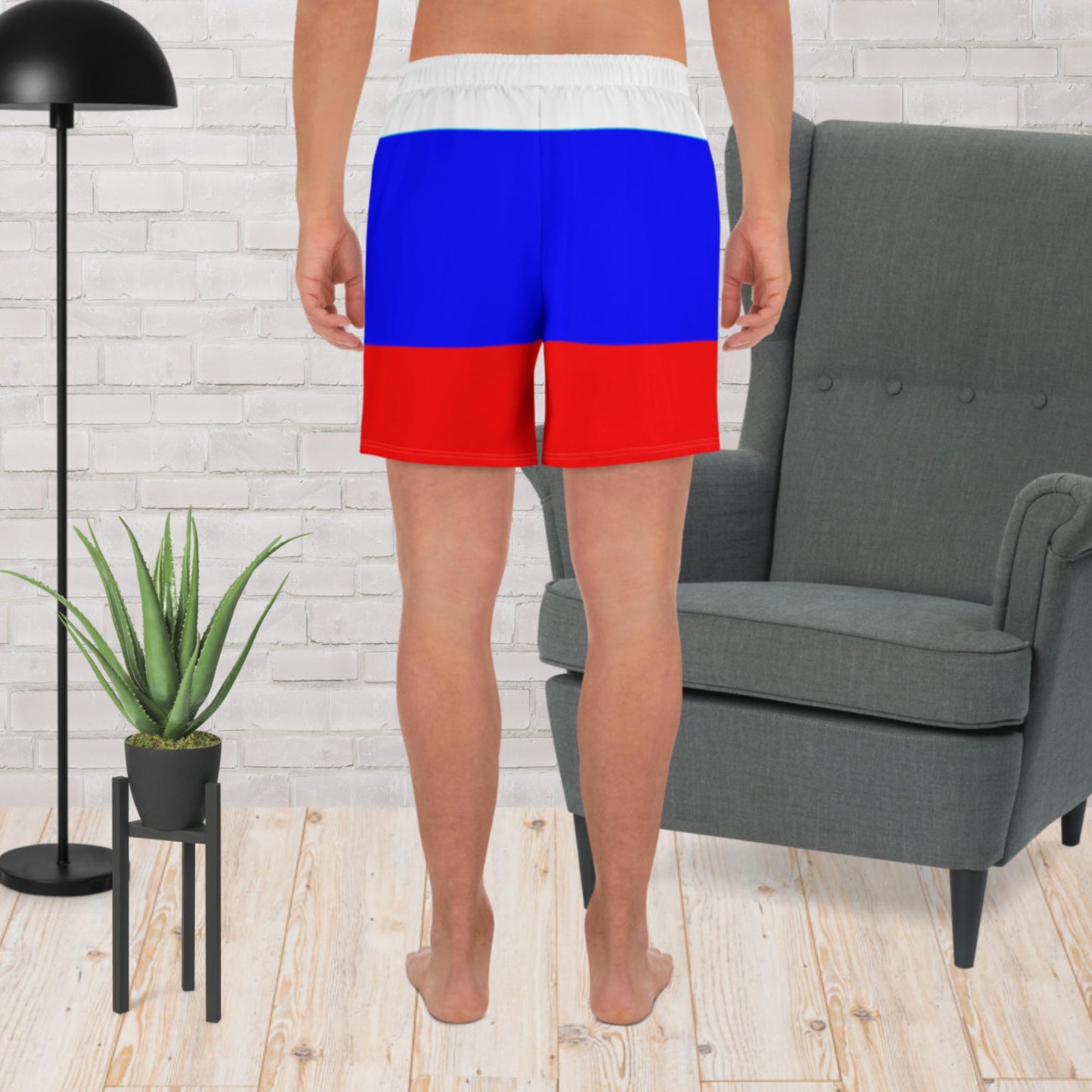 Kurze Sporthose Shorts für Herren in den Farben der Russischen Flagge