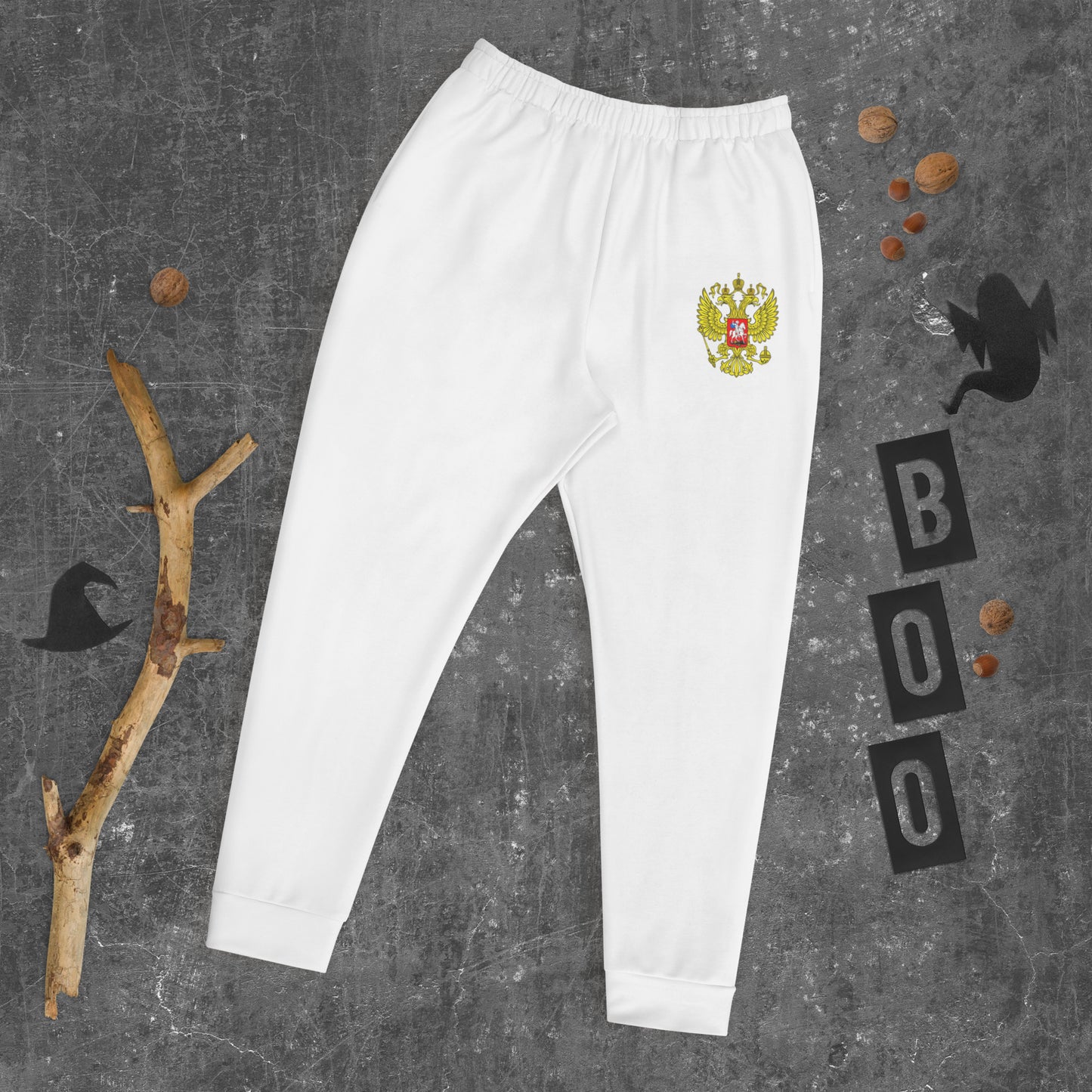 Herren-Jogginghose mit Russland-Wappen in weiß