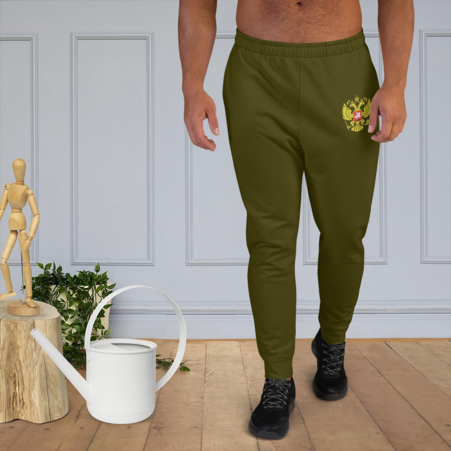 Herren-Jogginghose mit Russland-Wappen in grün