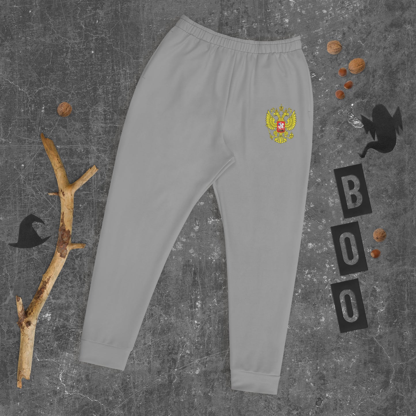 Herren-Jogginghose mit Russland-Wappen in grau