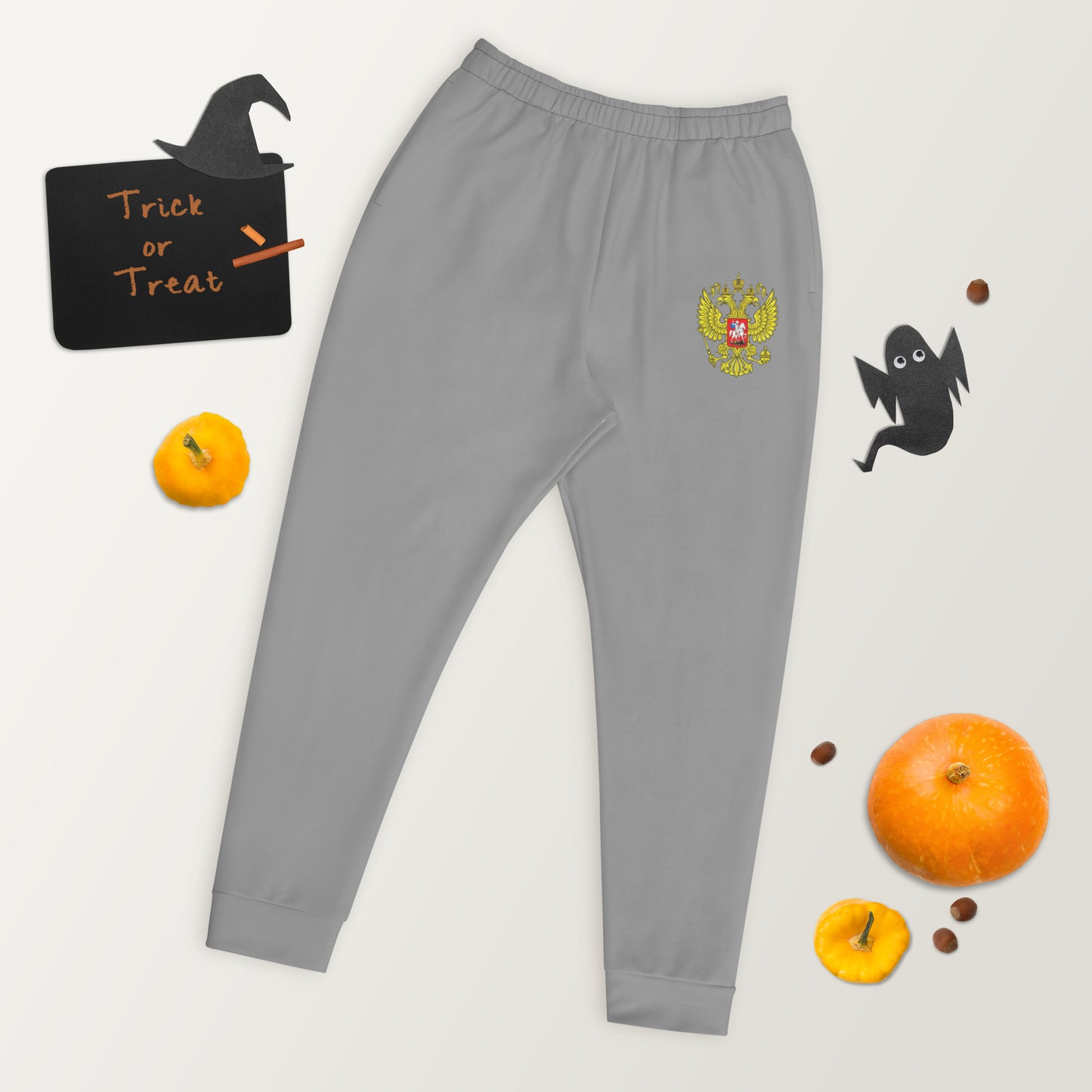 Herren-Jogginghose mit Russland-Wappen in grau