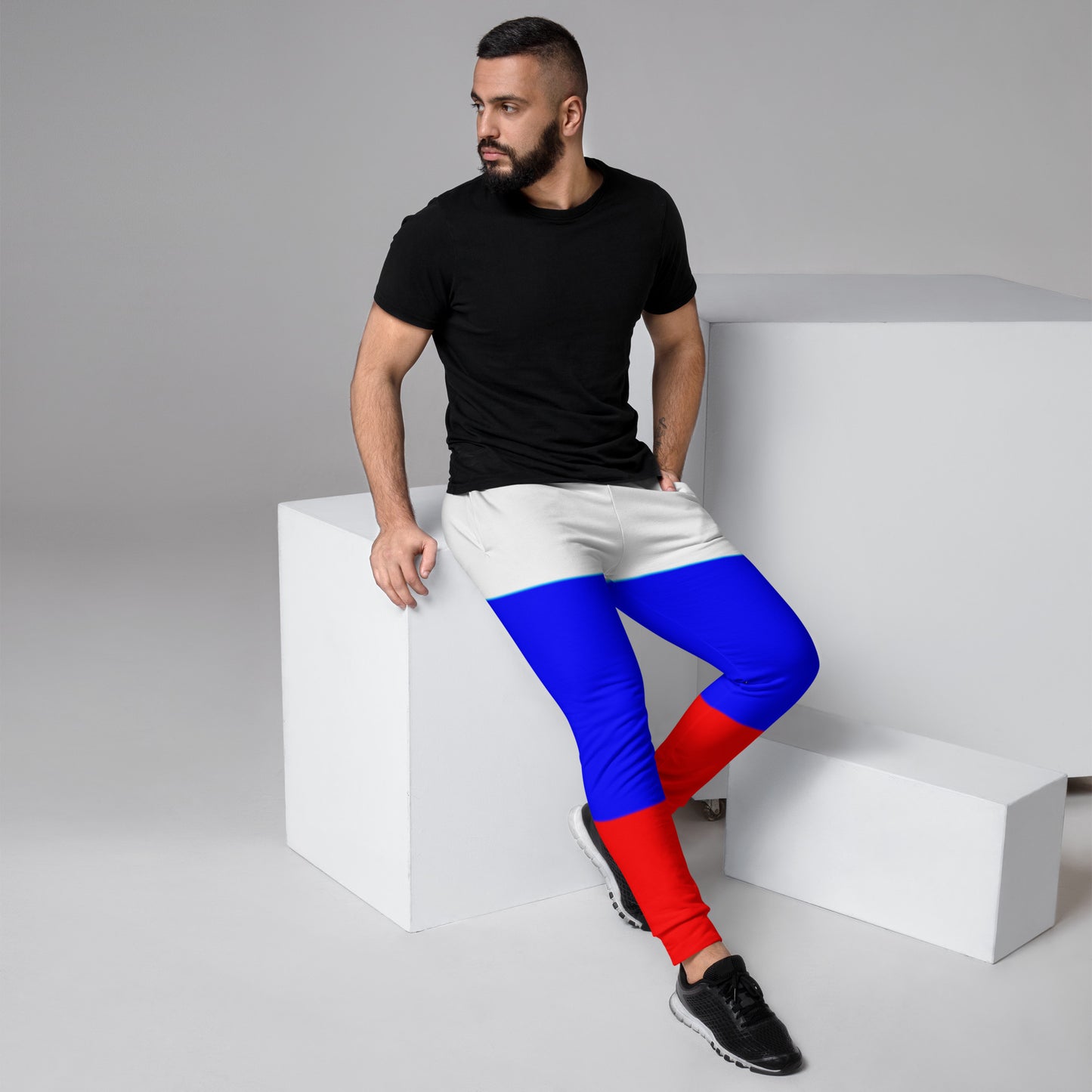 Herren-Jogginghose in Farben der Russischen Flagge