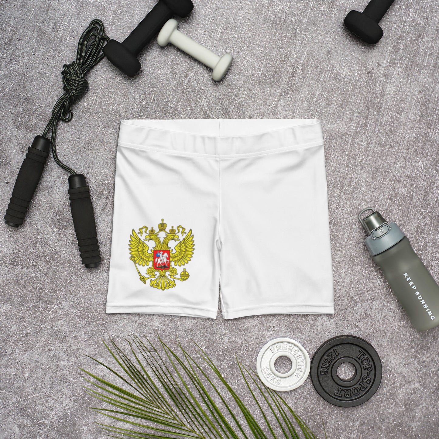 Kurze enge Sporthose Shorts für Damen in weiß