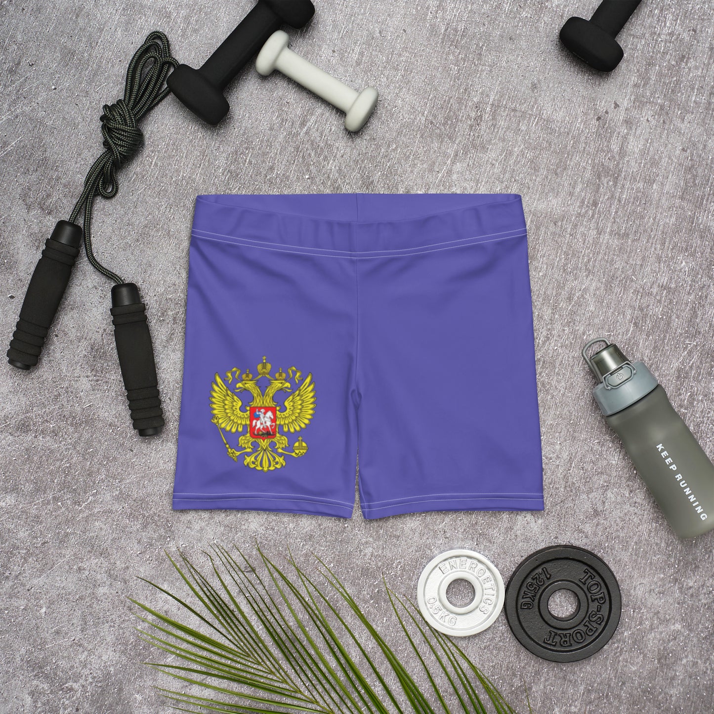 Kurze enge Sporthose Shorts für Damen in violett