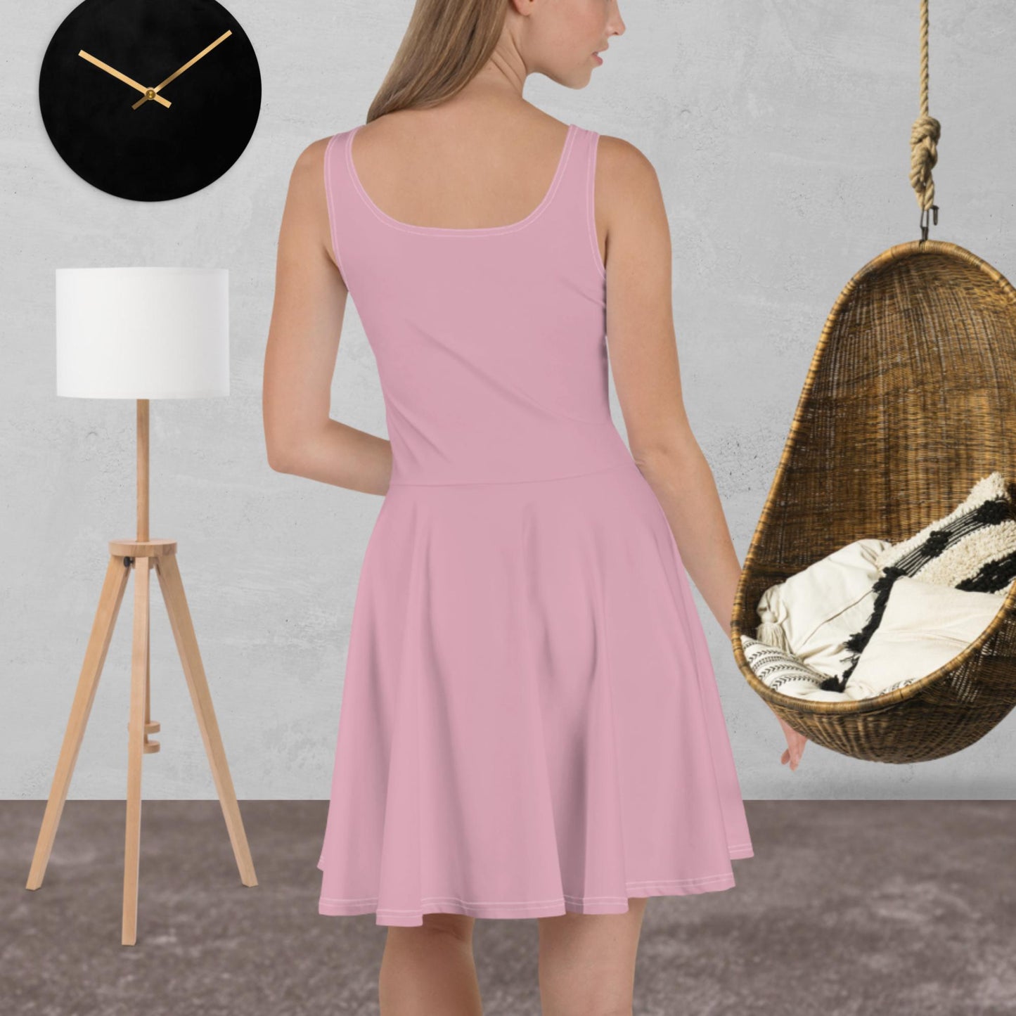 Skater-Kleid mit Russland-Wappen in rosa