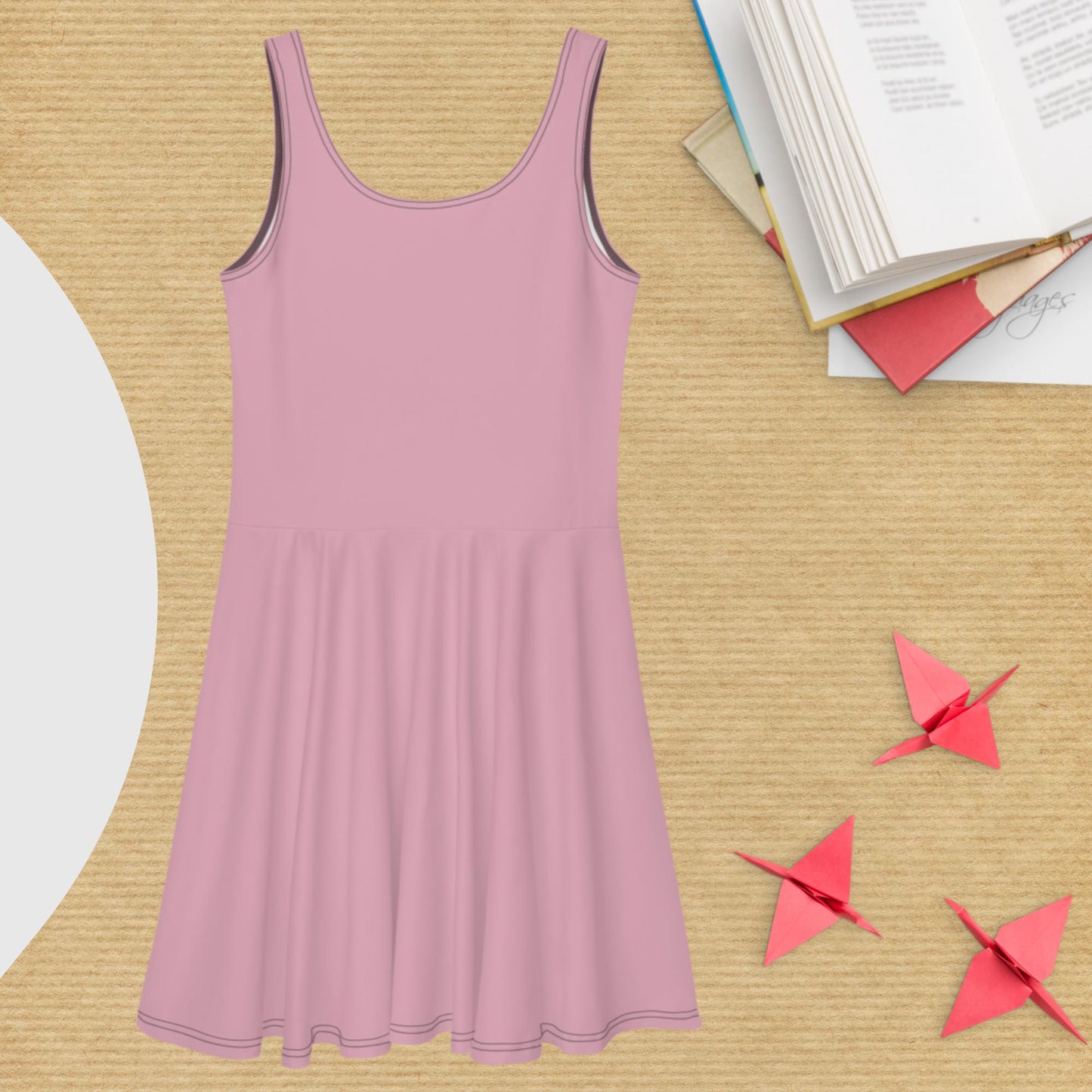 Skater-Kleid mit Russland-Wappen in rosa