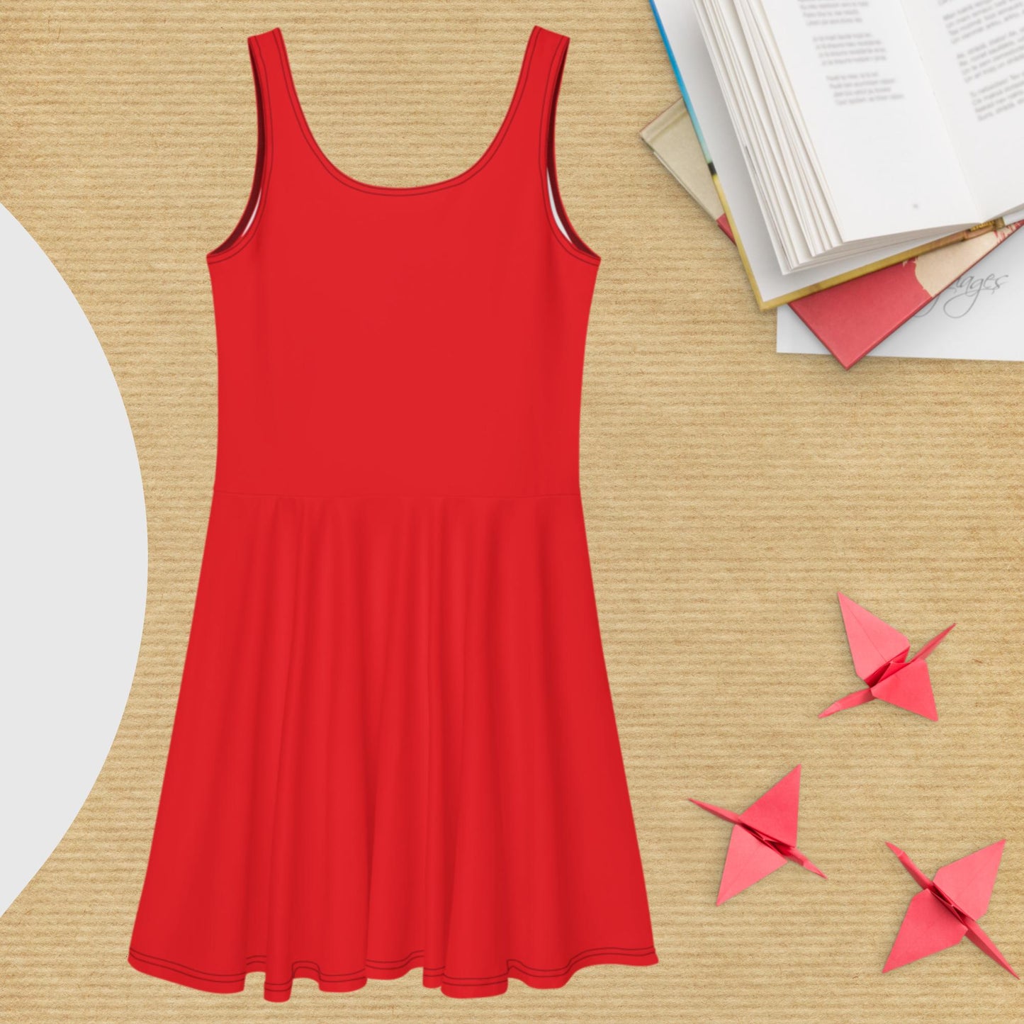 Skater-Kleid mit Russland-Wappen in rot