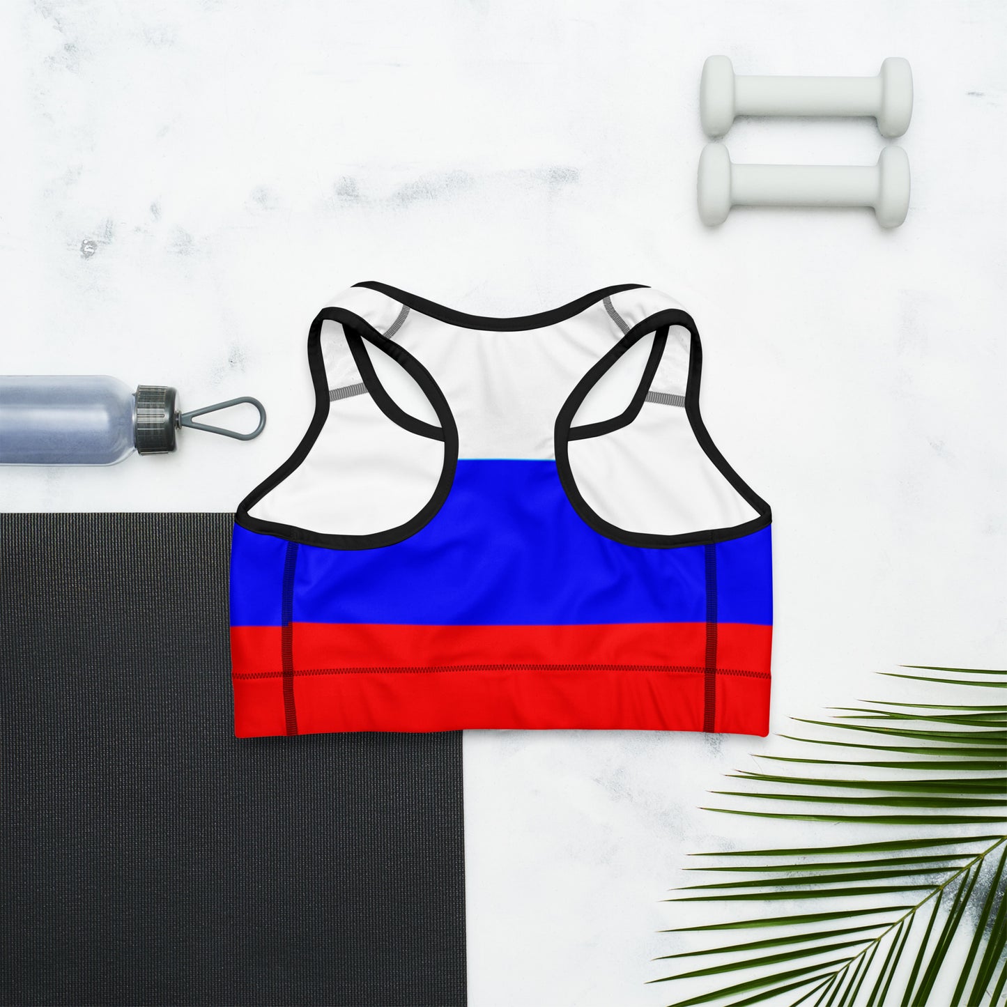 Sport-BH in Farben der Russischen Flagge