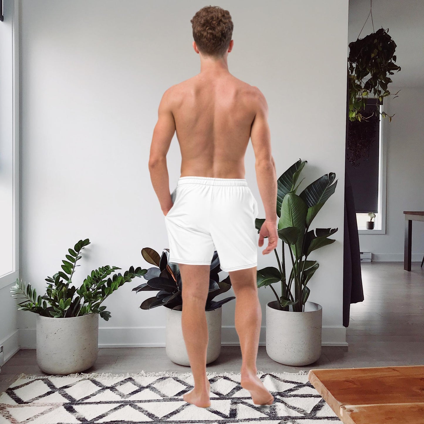 Herren-Badehose mit Russland-Wappen in weiß
