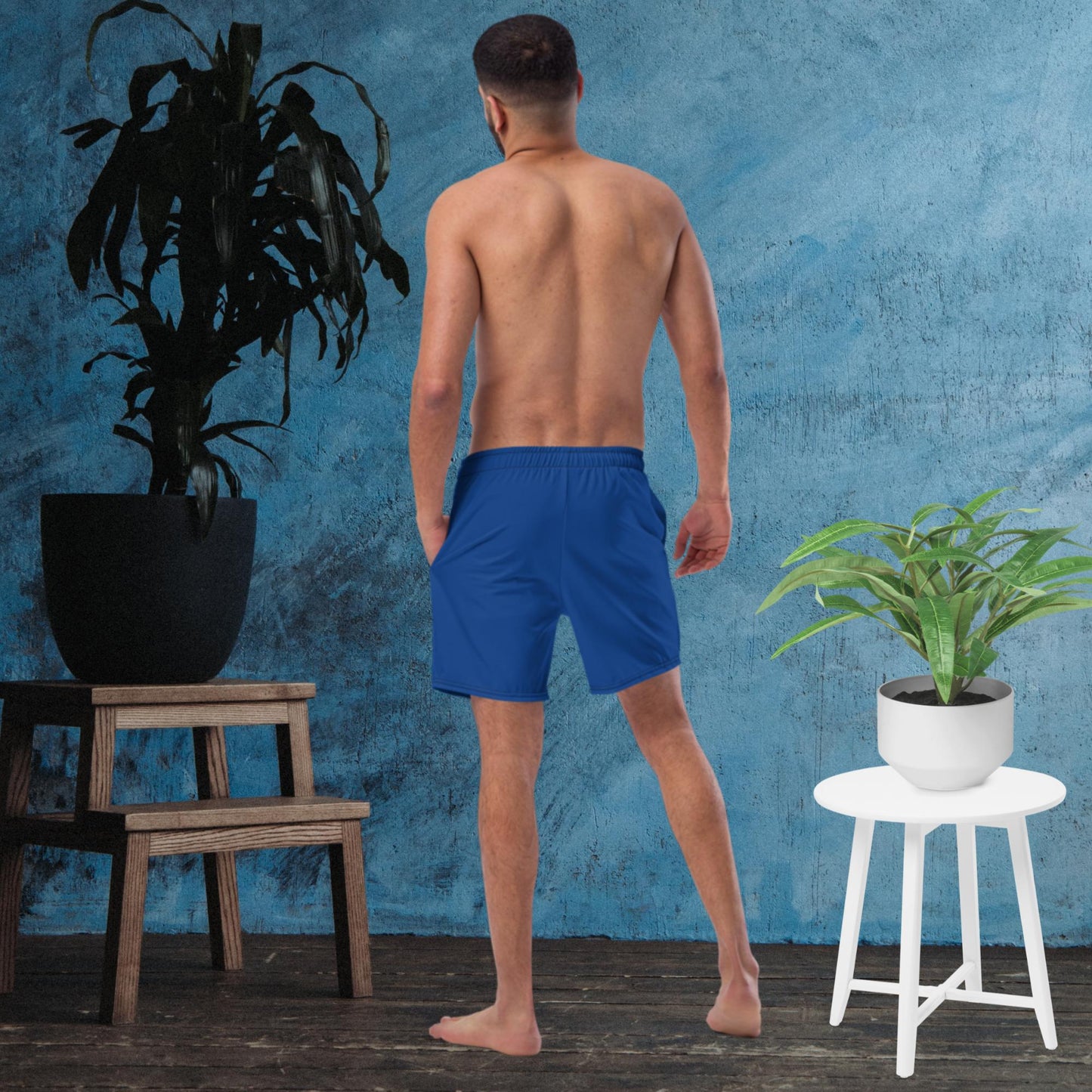 Herren-Badehose mit Russland-Wappen in dunkelblau