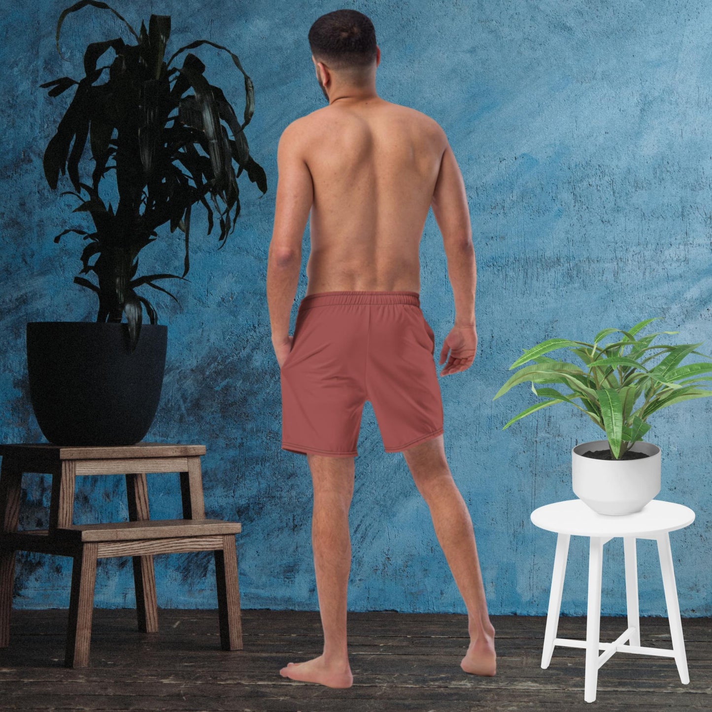 Herren-Badehose mit Russland-Wappen in braun