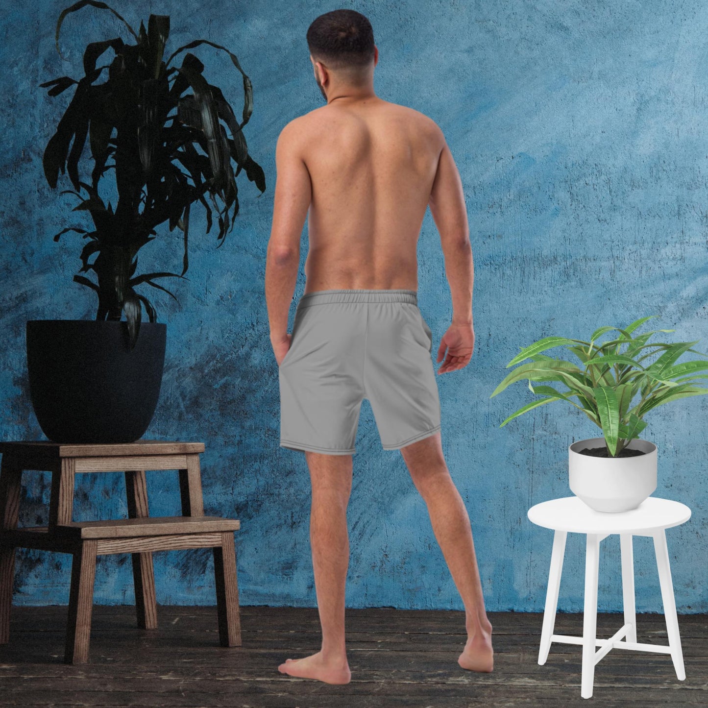 Herren-Badehose mit Russland-Wappen in nobelgrau