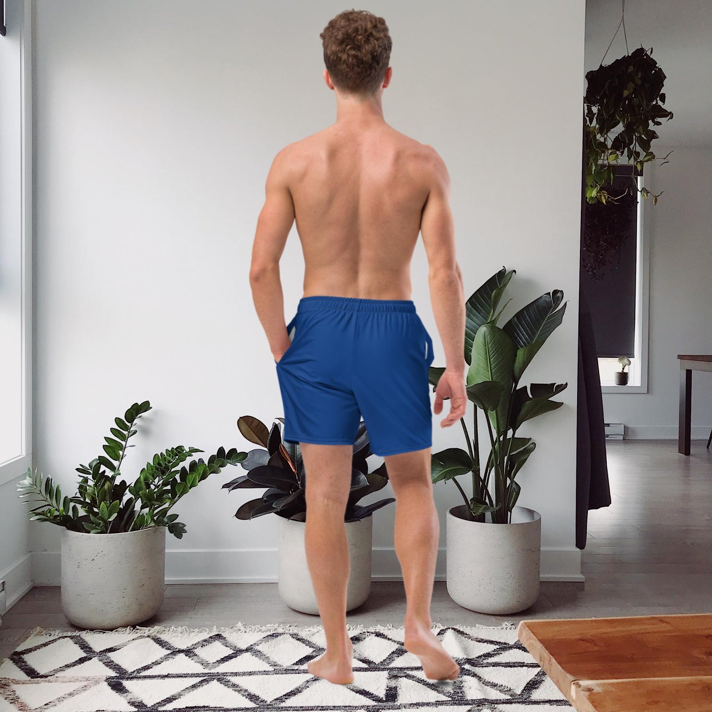 Herren-Badehose mit Russland-Wappen in dunkelblau