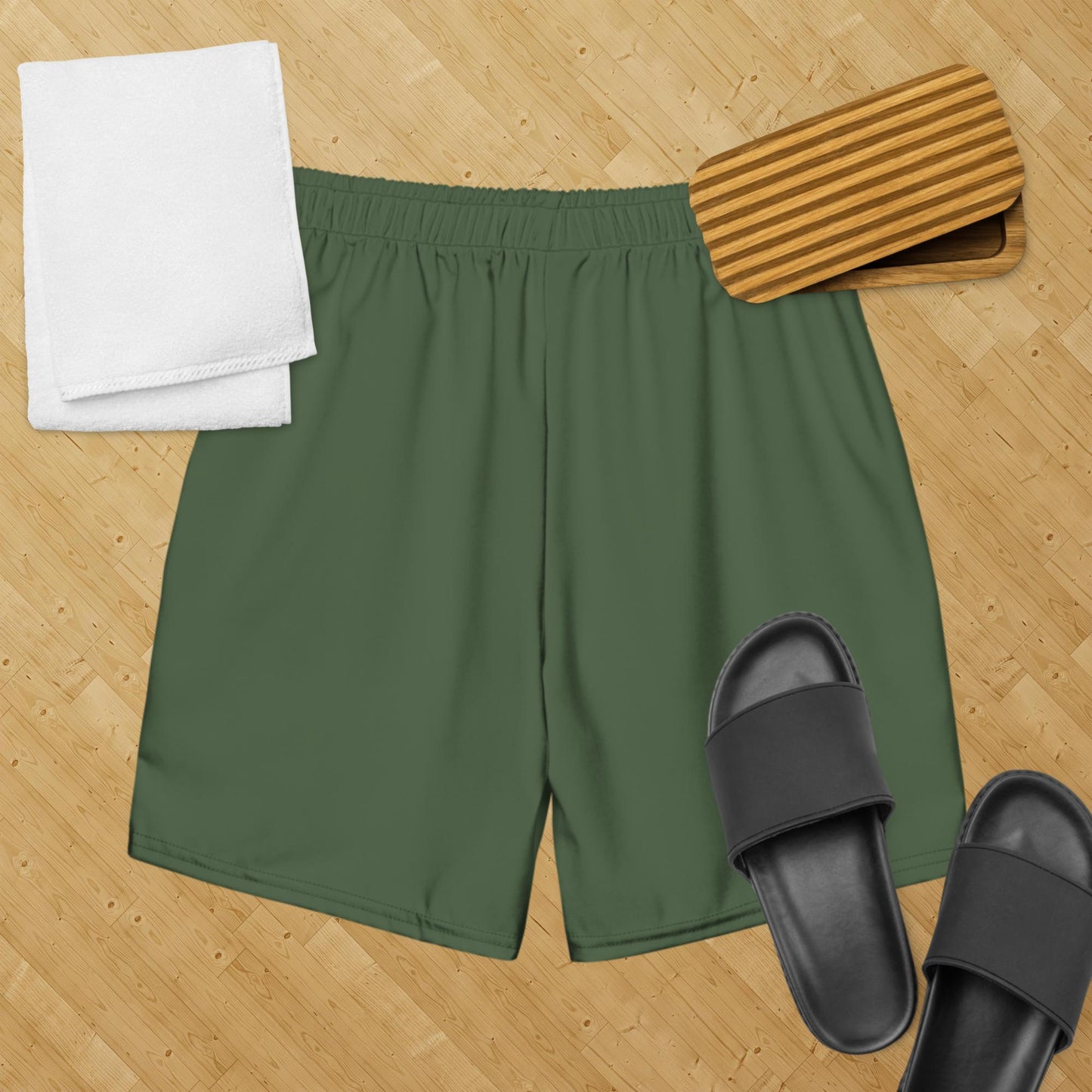 Herren-Badehose mit Russland-Wappen in grün