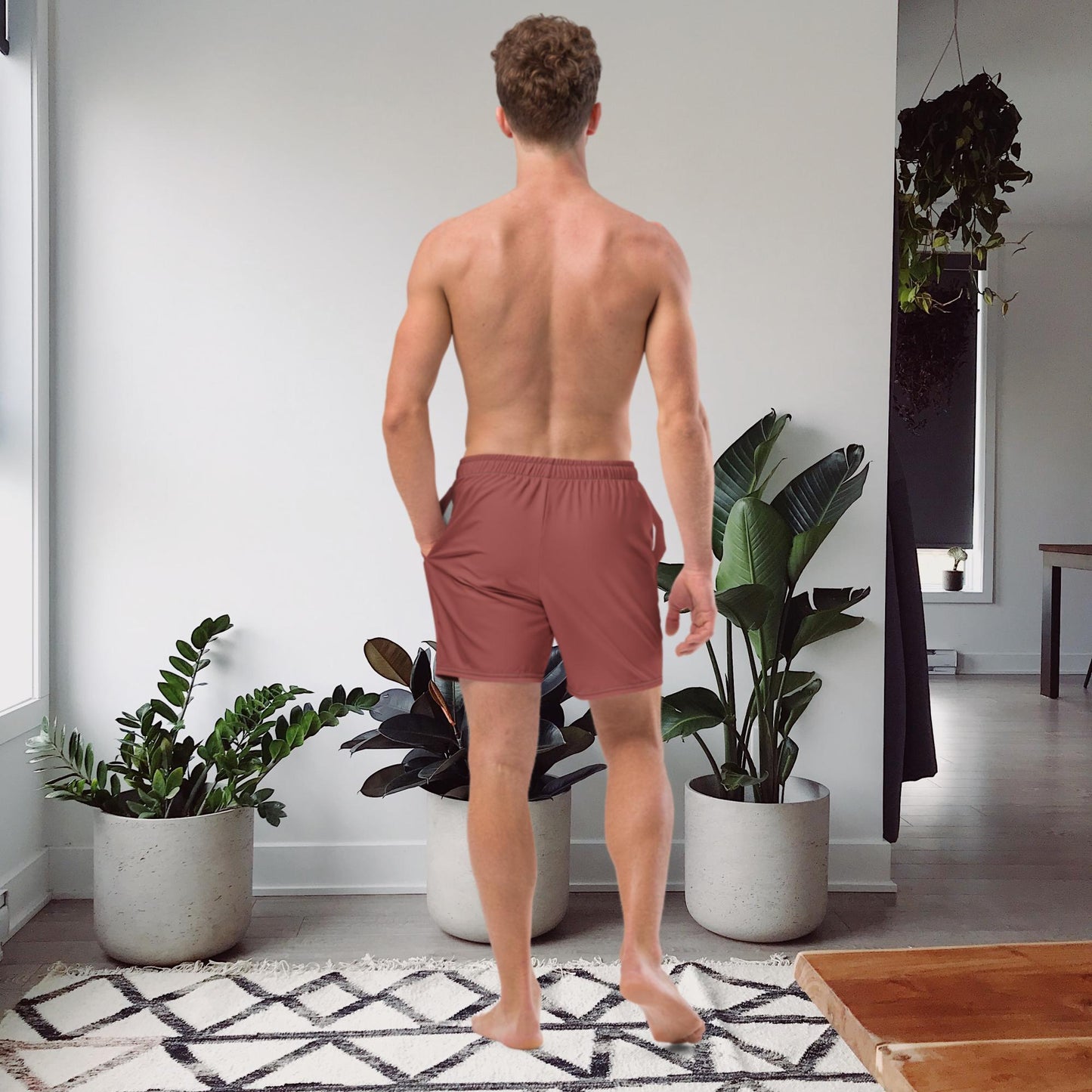 Herren-Badehose mit Russland-Wappen in braun