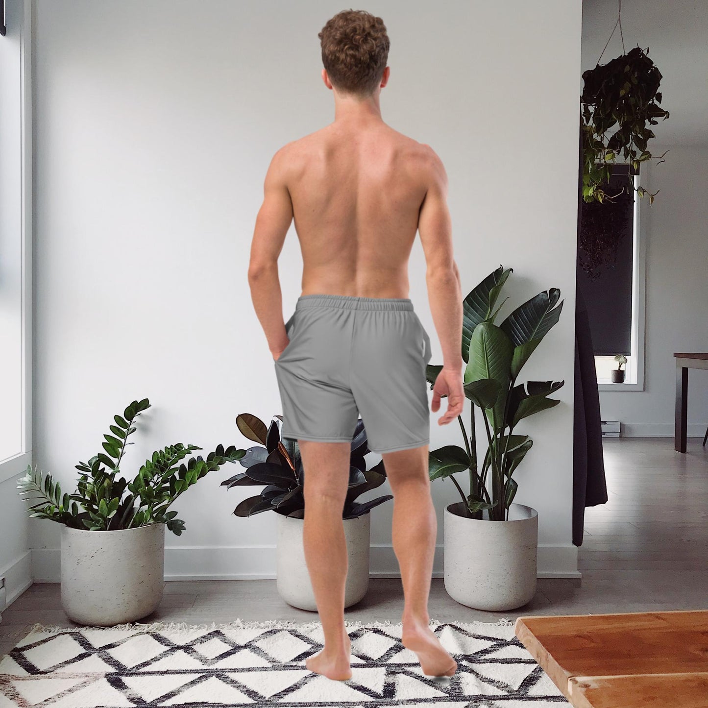 Herren-Badehose mit Russland-Wappen in nobelgrau