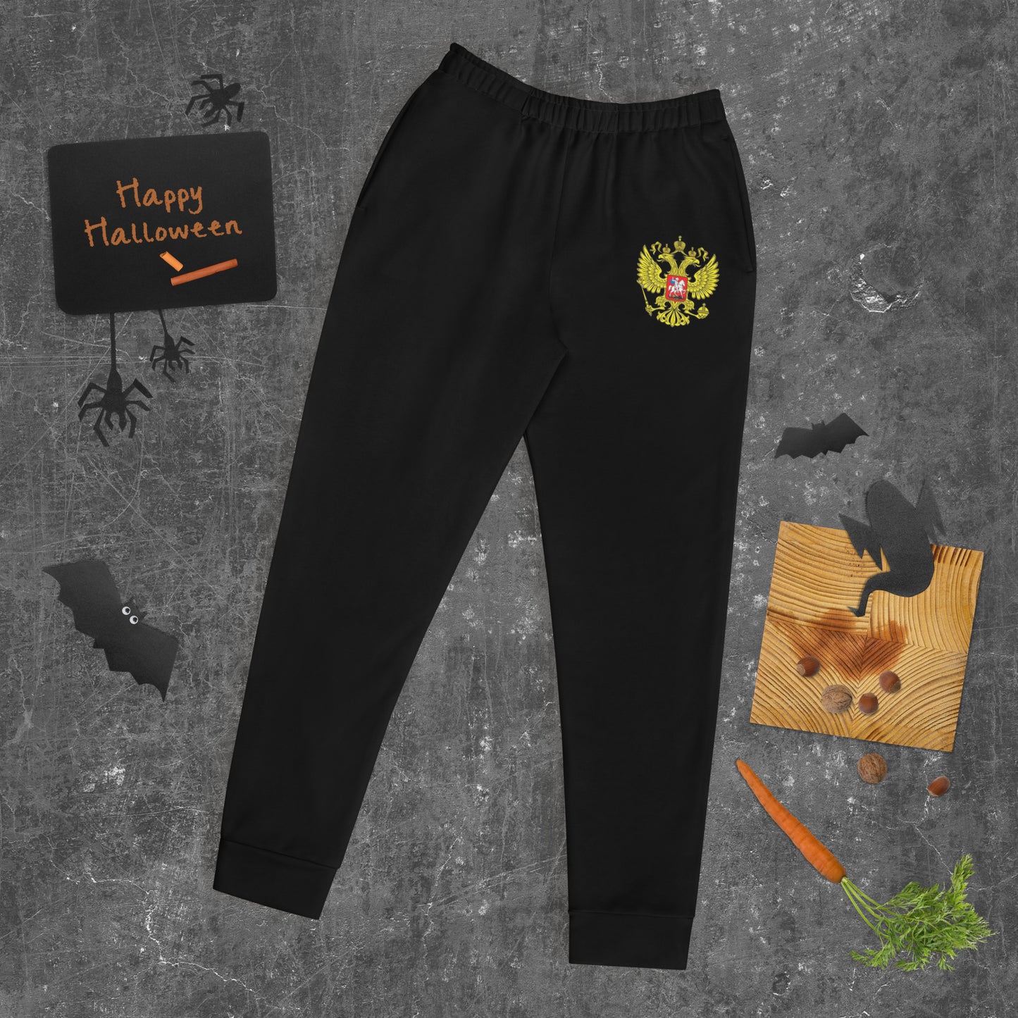 Damen-Jogginghose mit Russland-Wappen in schwarz