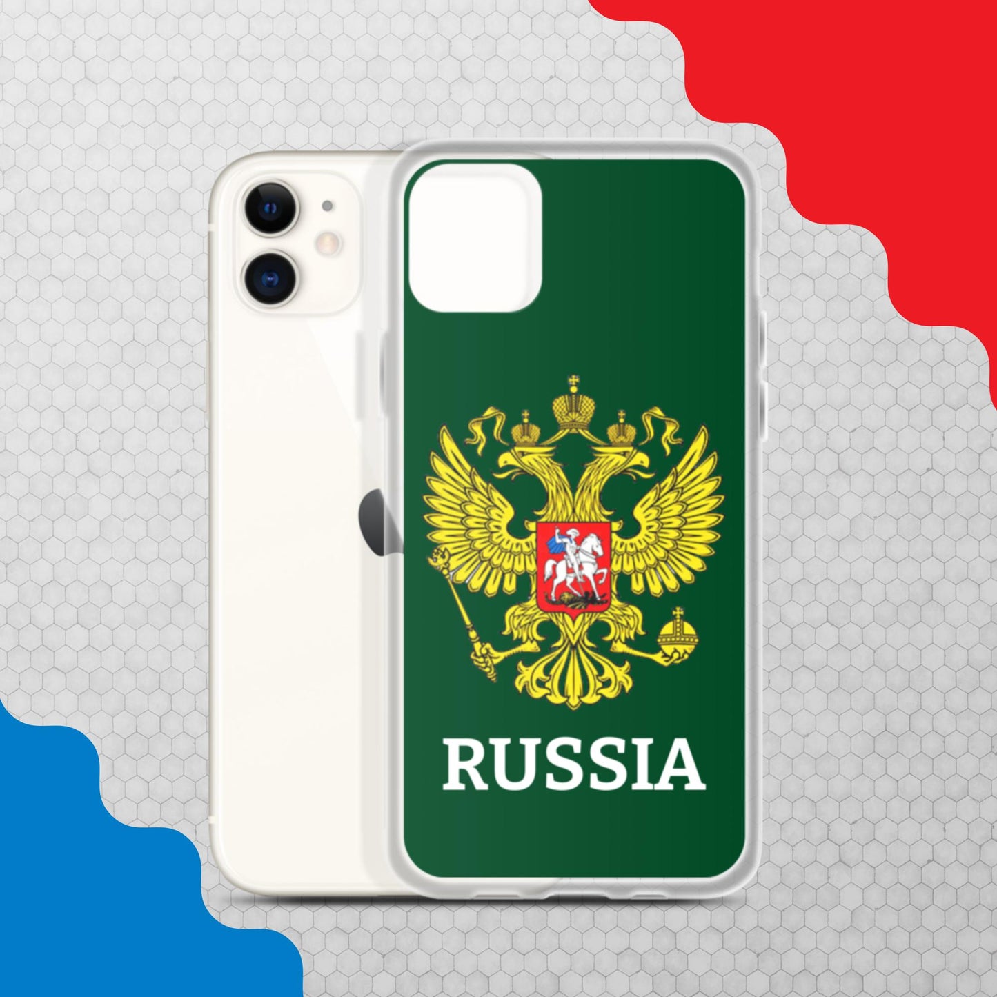 iPhone-Hülle mit Russland-Wappen in grün (alle Modelle)
