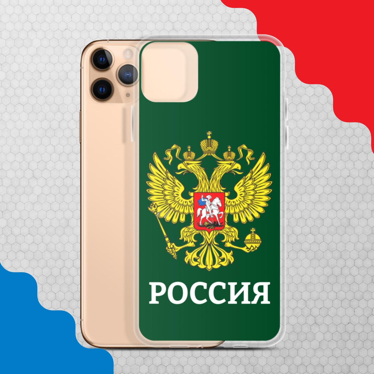 iPhone-Hülle mit Russland-Wappen in grün (alle Modelle)