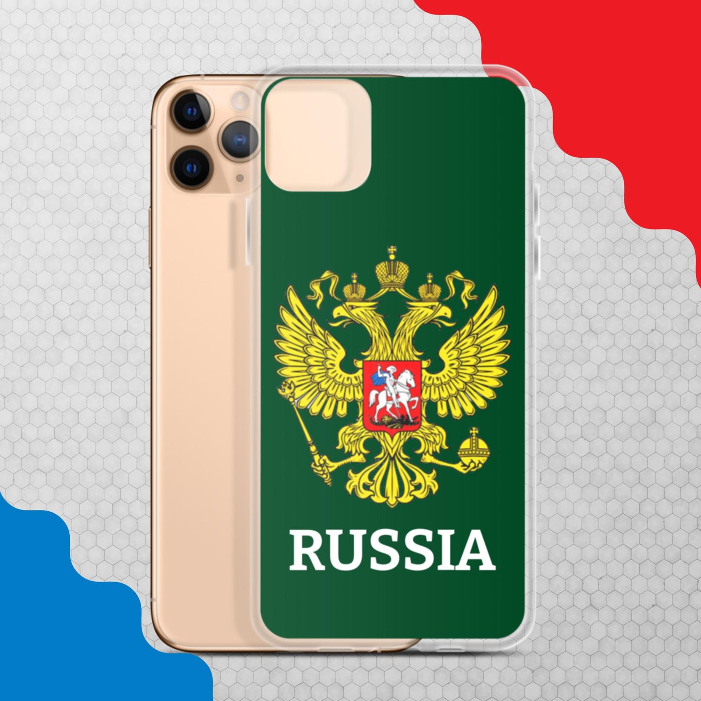 iPhone-Hülle mit Russland-Wappen in grün (alle Modelle)