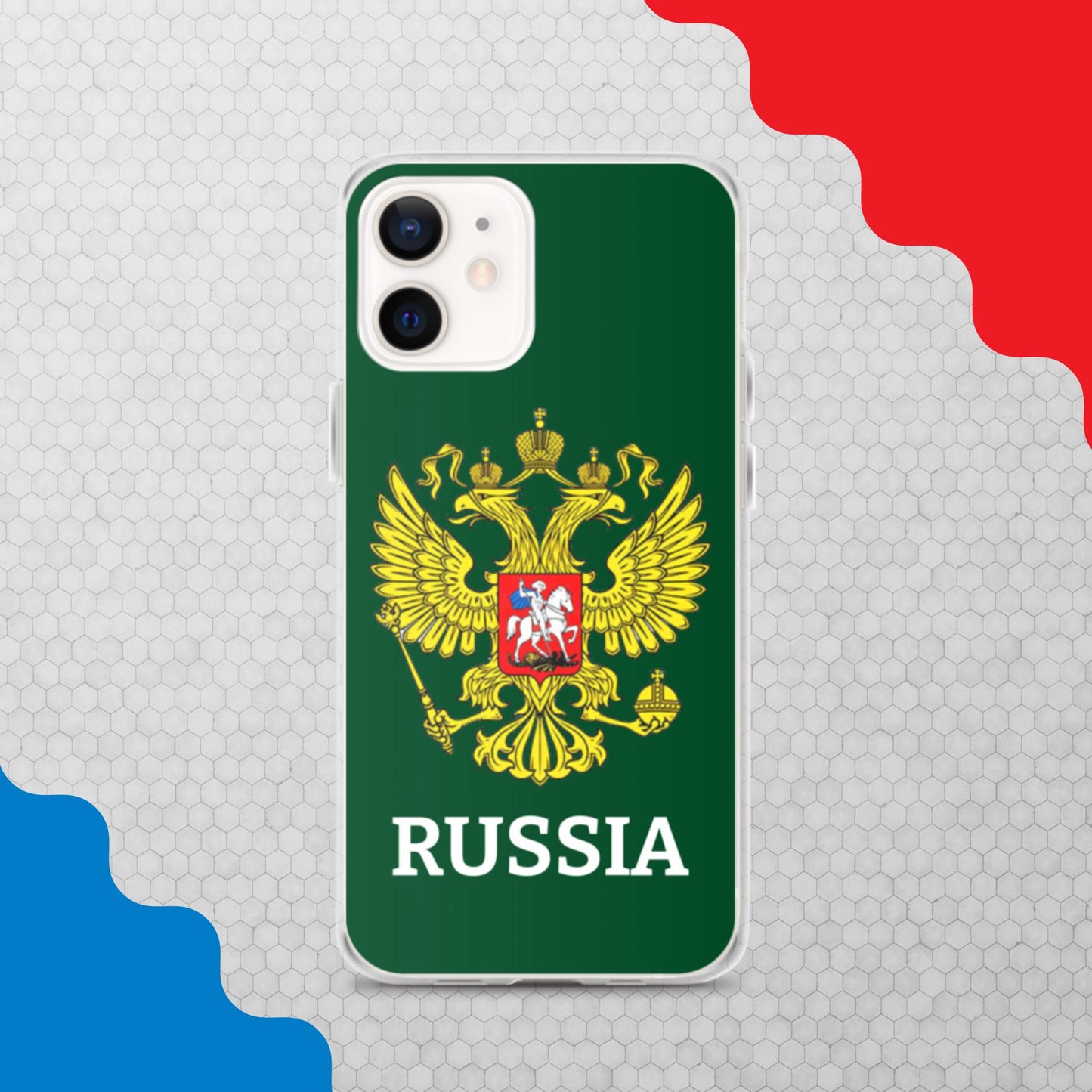 iPhone-Hülle mit Russland-Wappen in grün (alle Modelle)