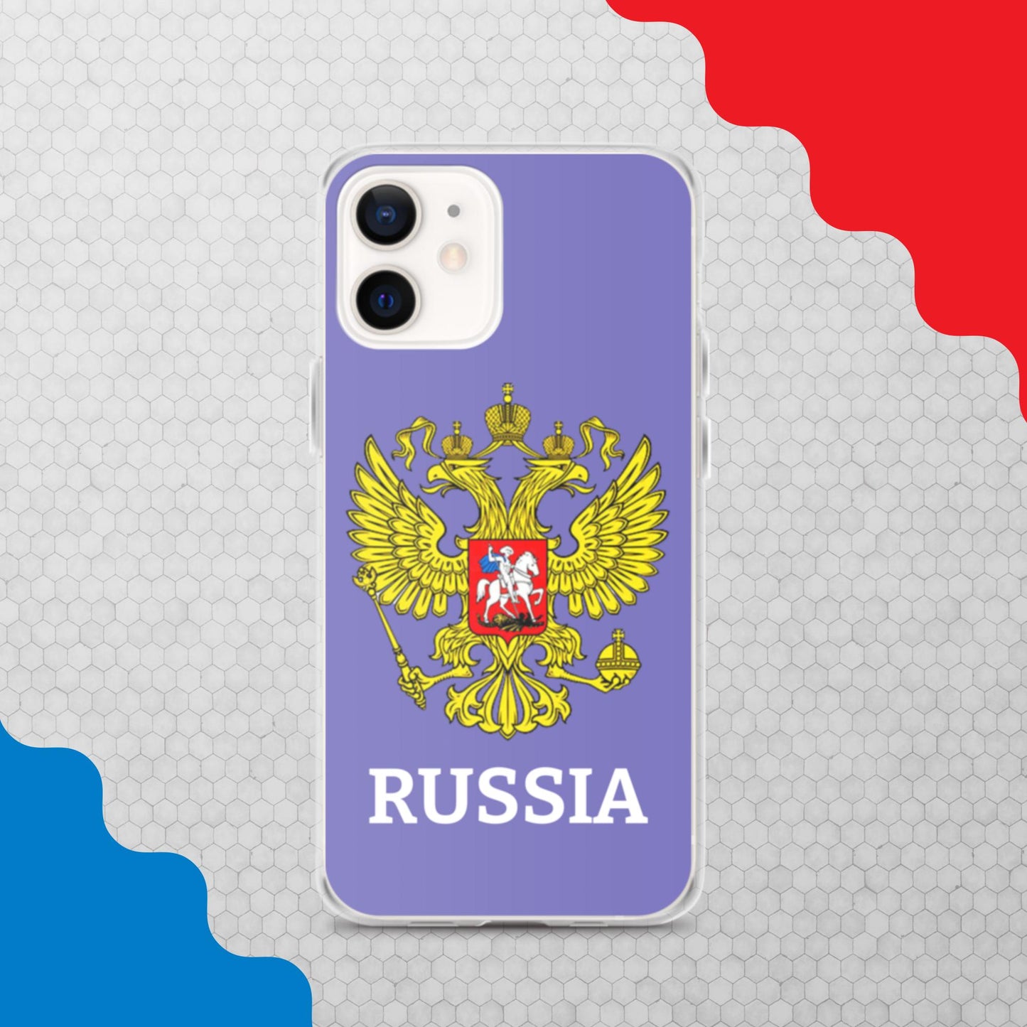 iPhone-Hülle mit Russland-Wappen in violett (alle Modelle)