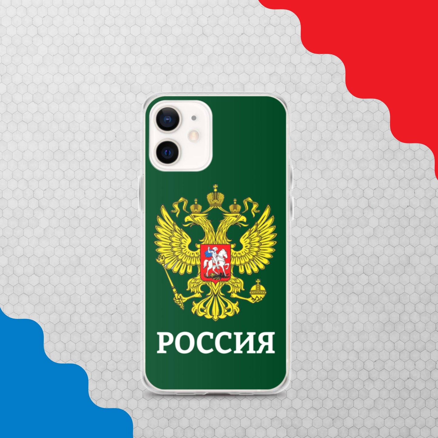 iPhone-Hülle mit Russland-Wappen in grün (alle Modelle)