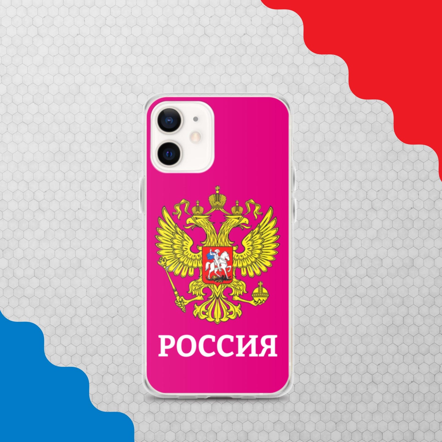 iPhone-Hülle mit Russland-Wappen in lila (alle Modelle)