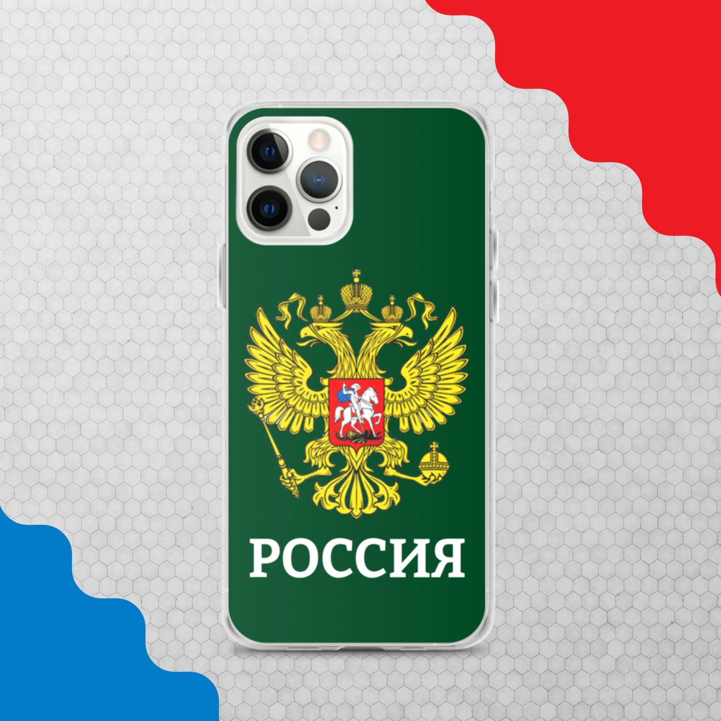 iPhone-Hülle mit Russland-Wappen in grün (alle Modelle)