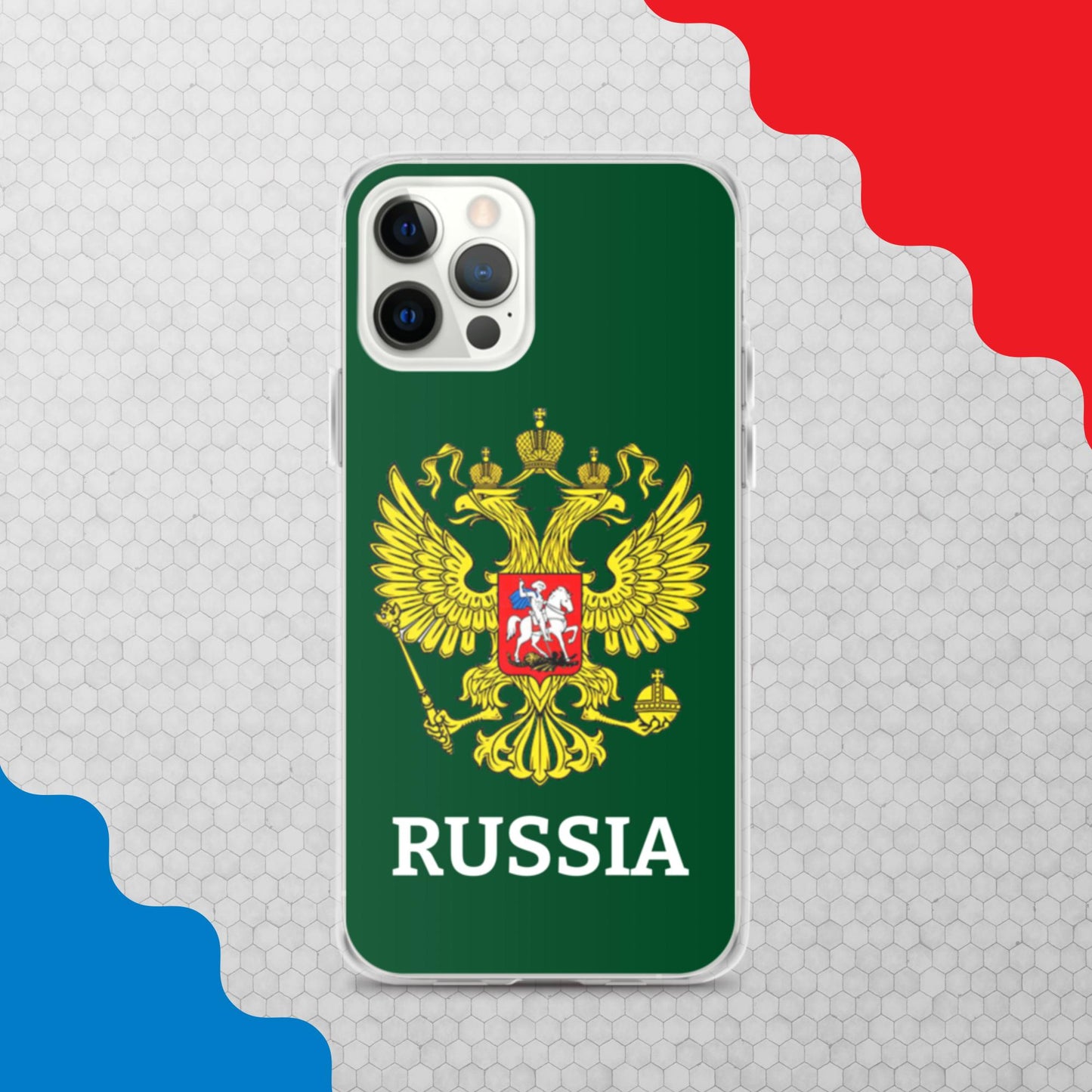 iPhone-Hülle mit Russland-Wappen in grün (alle Modelle)