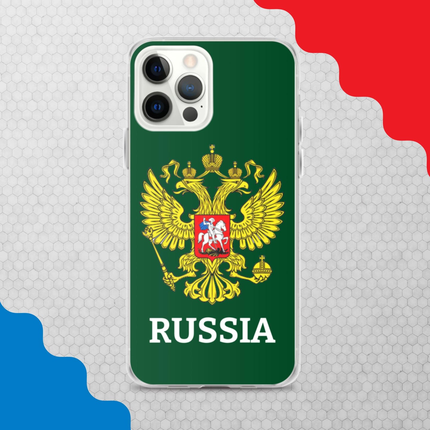 iPhone-Hülle mit Russland-Wappen in grün (alle Modelle)