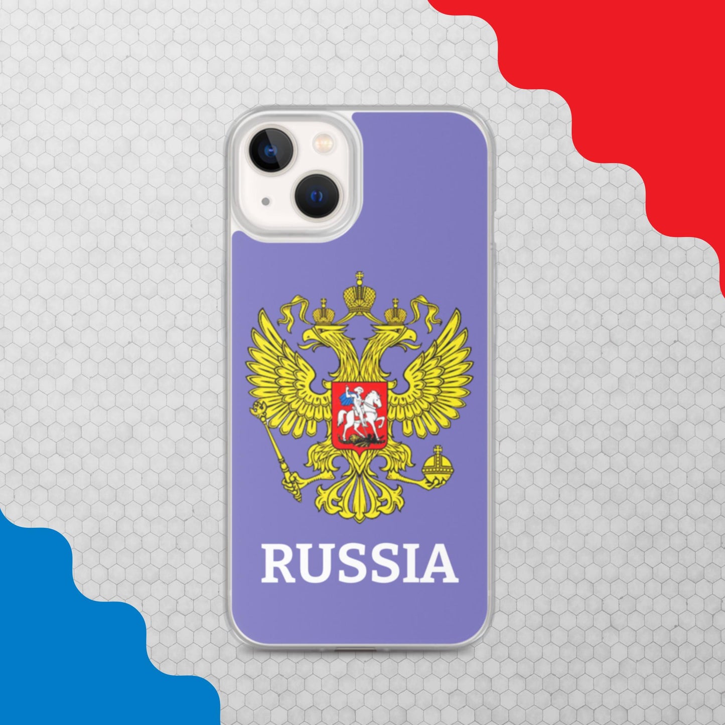 iPhone-Hülle mit Russland-Wappen in violett (alle Modelle)