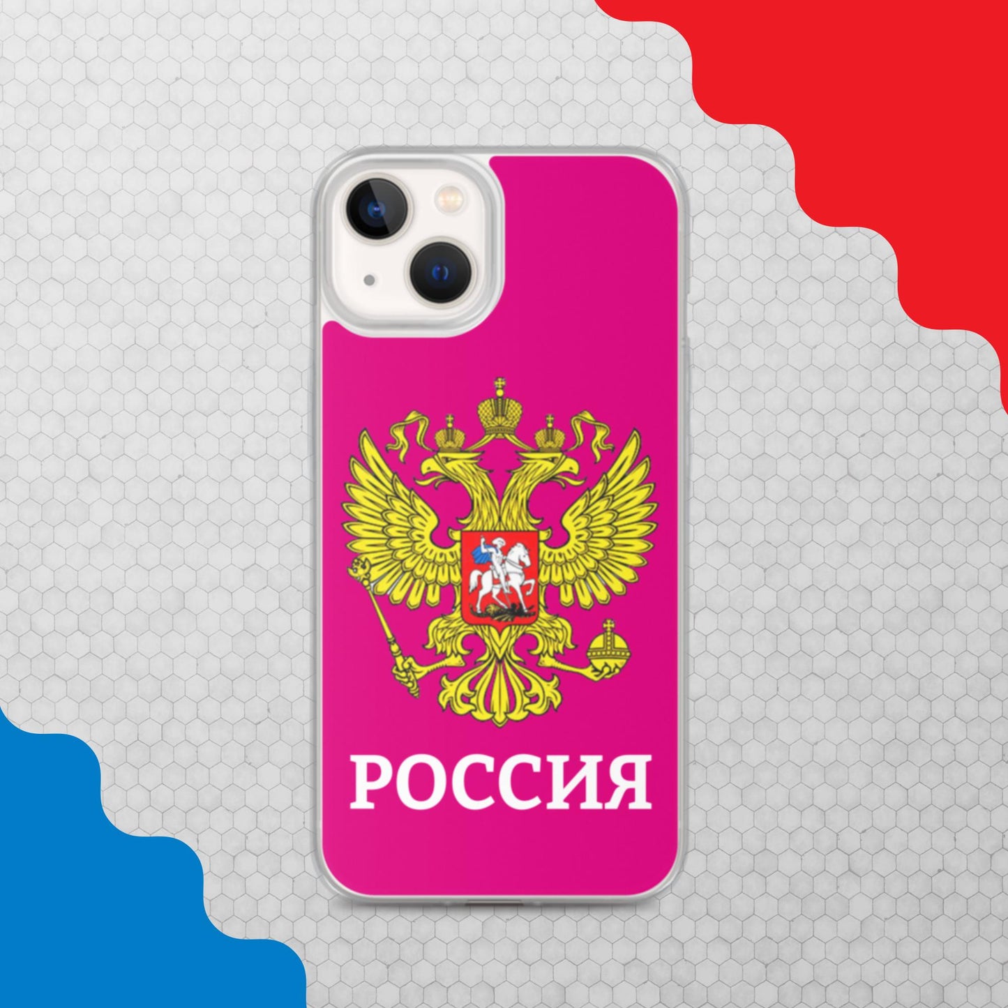 iPhone-Hülle mit Russland-Wappen in lila (alle Modelle)