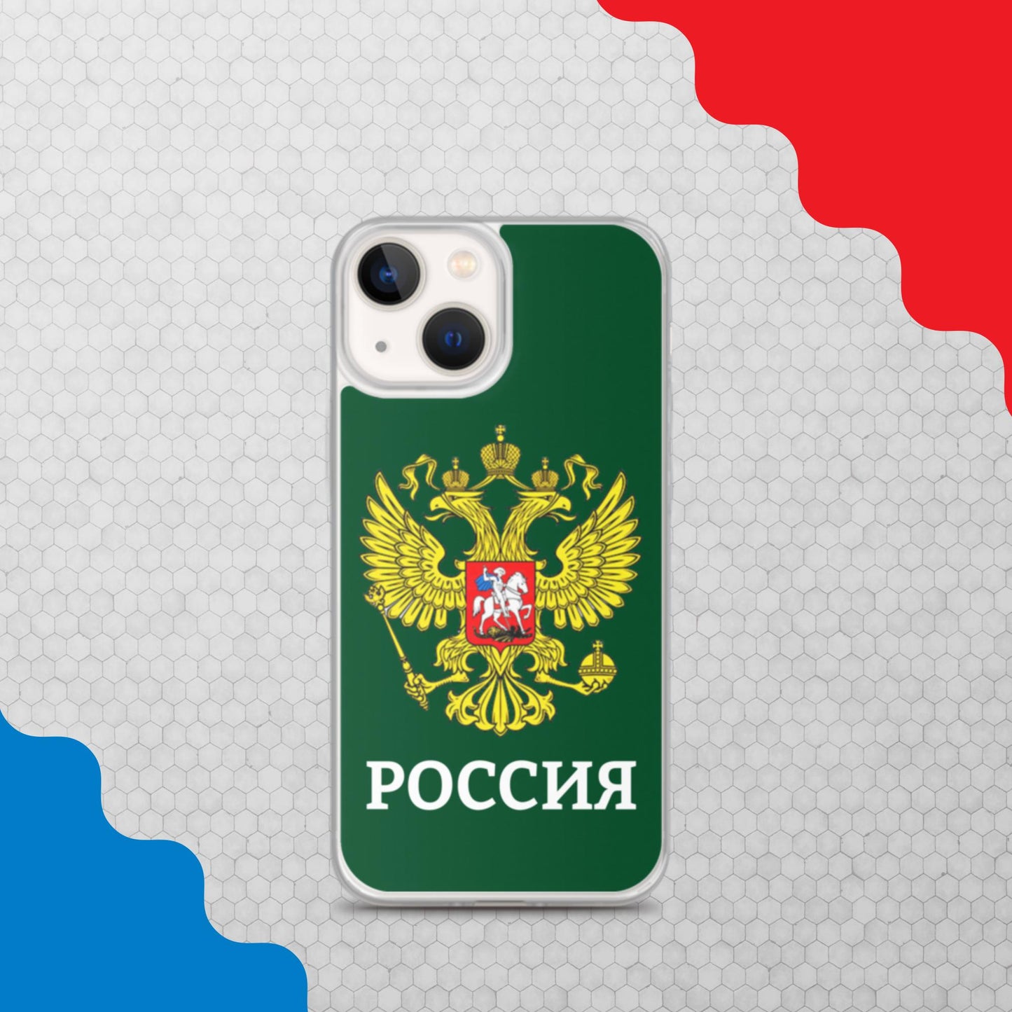 iPhone-Hülle mit Russland-Wappen in grün (alle Modelle)