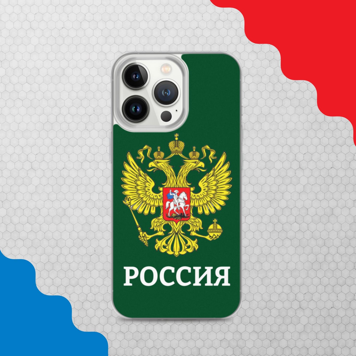 iPhone-Hülle mit Russland-Wappen in grün (alle Modelle)