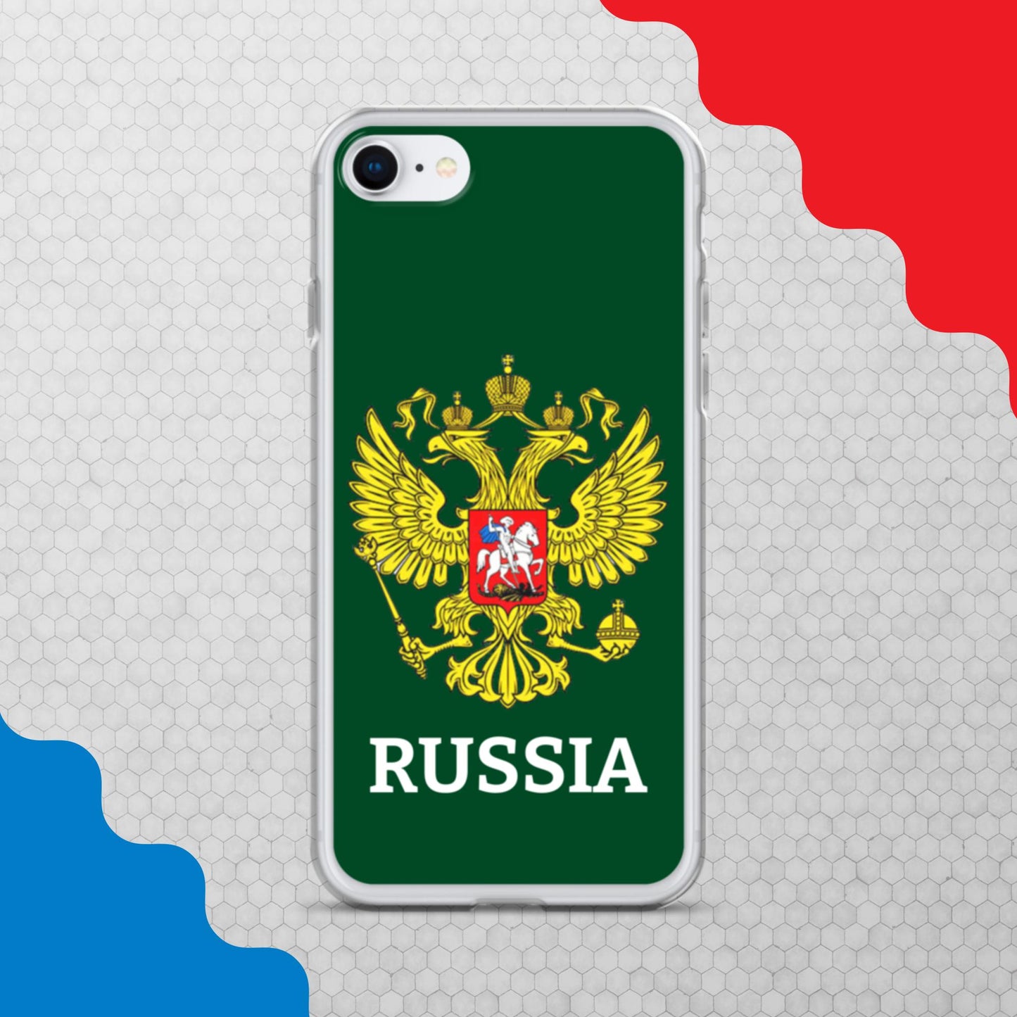 iPhone-Hülle mit Russland-Wappen in grün (alle Modelle)
